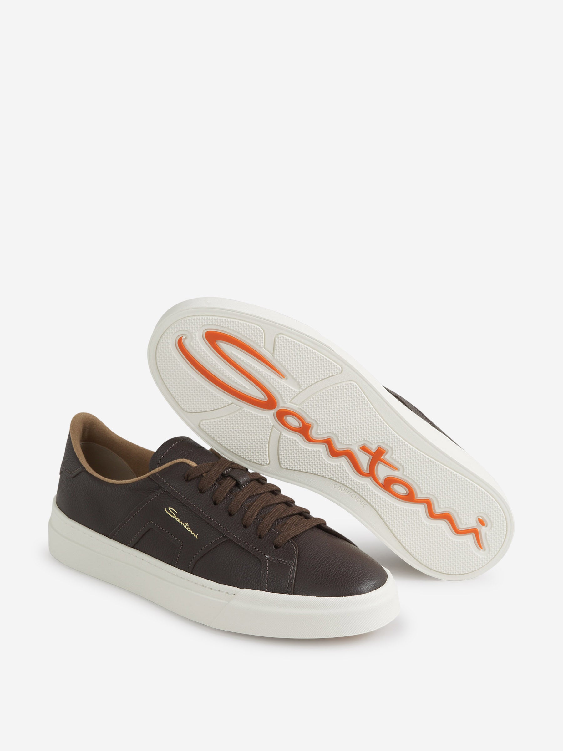 Outlet online Santoni Hombre Sneakers Double Buckle color Marrón Oscuro sku 616-002848 01 - Foto 4