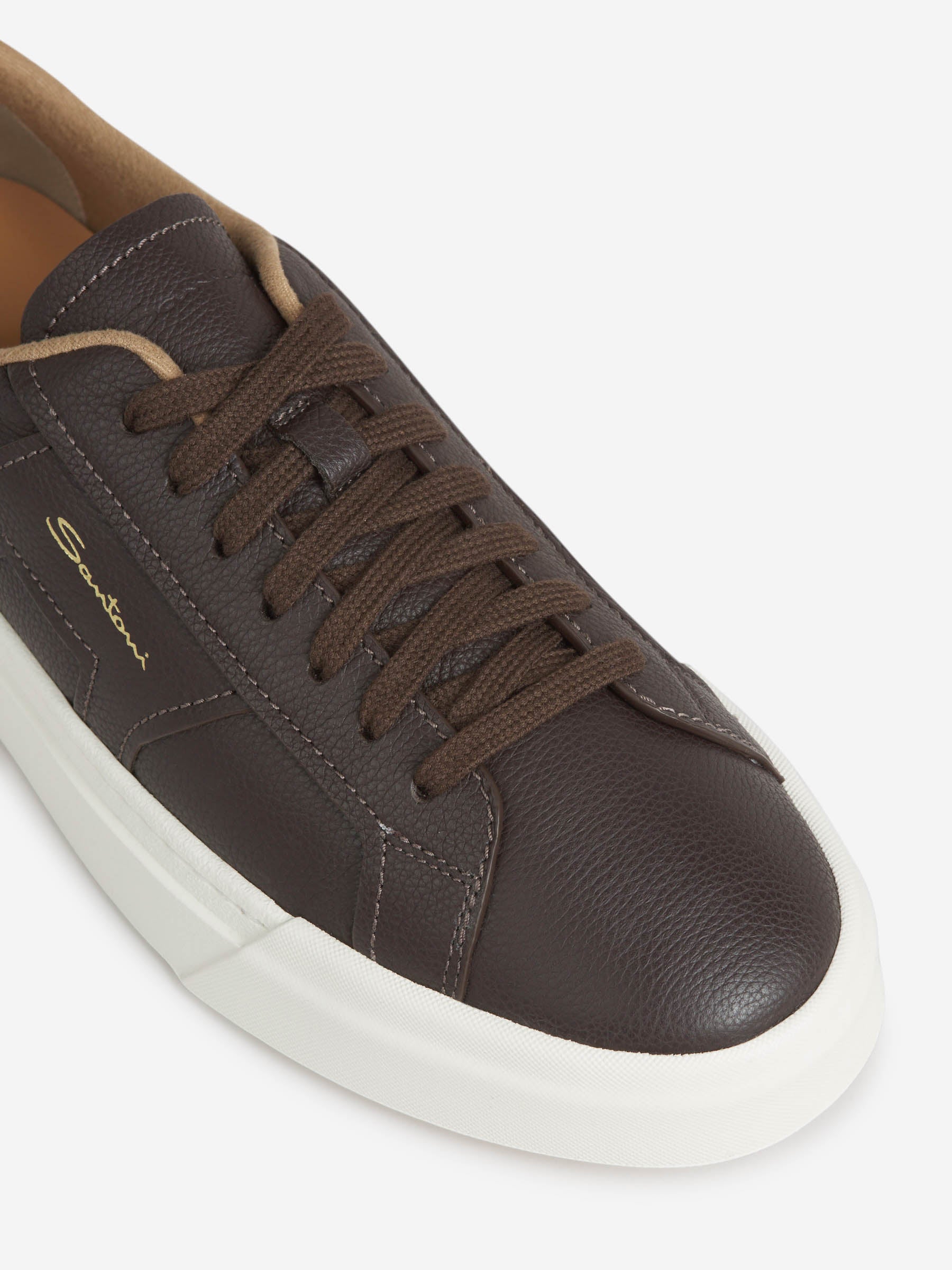 Outlet online Santoni Hombre Sneakers Double Buckle color Marrón Oscuro sku 616-002848 01 - Foto 5