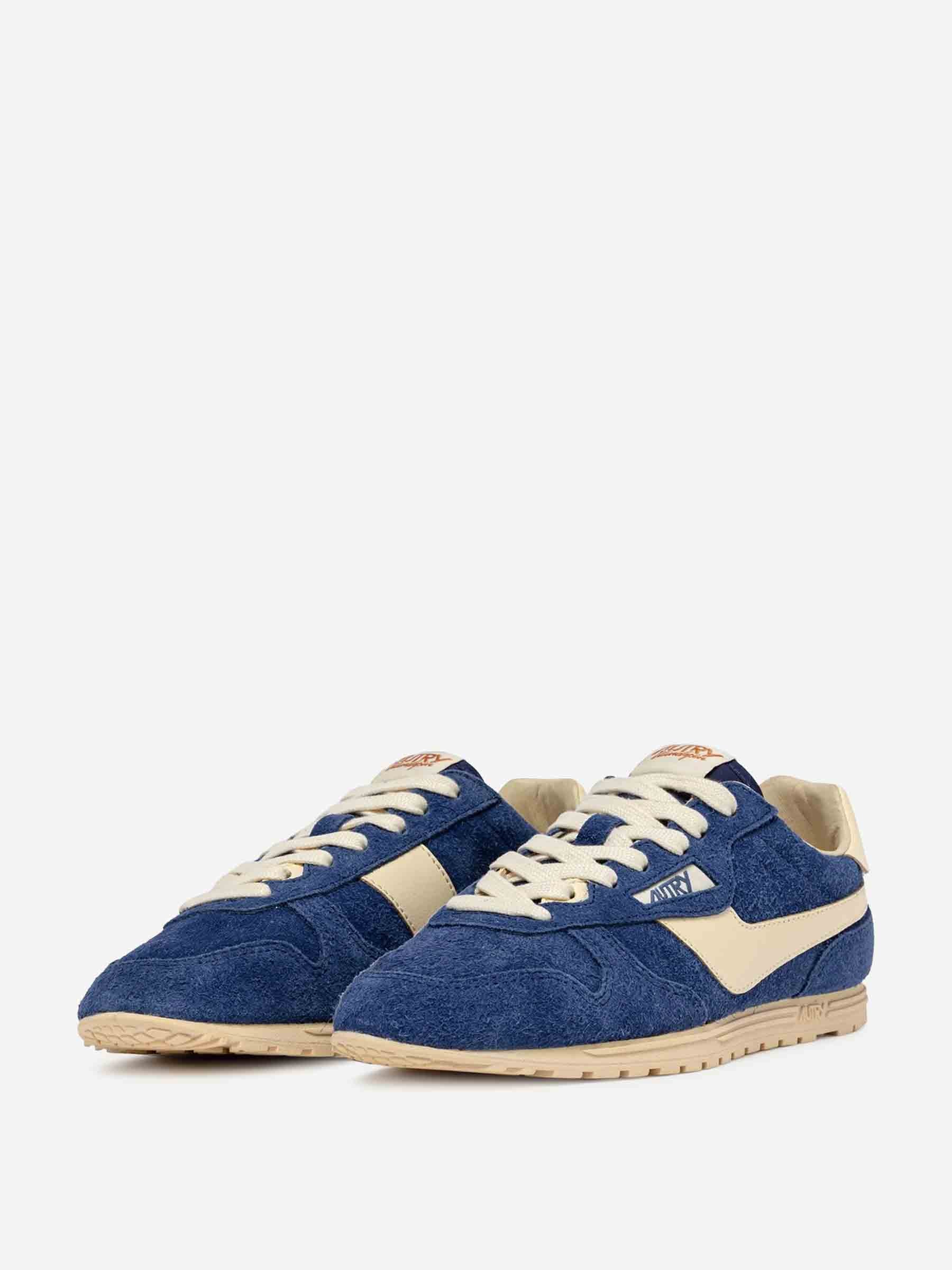 Outlet online Autry Hombre Sneakers Windspin Ante color Azul Marino sku 616-002970 03 - Foto 2