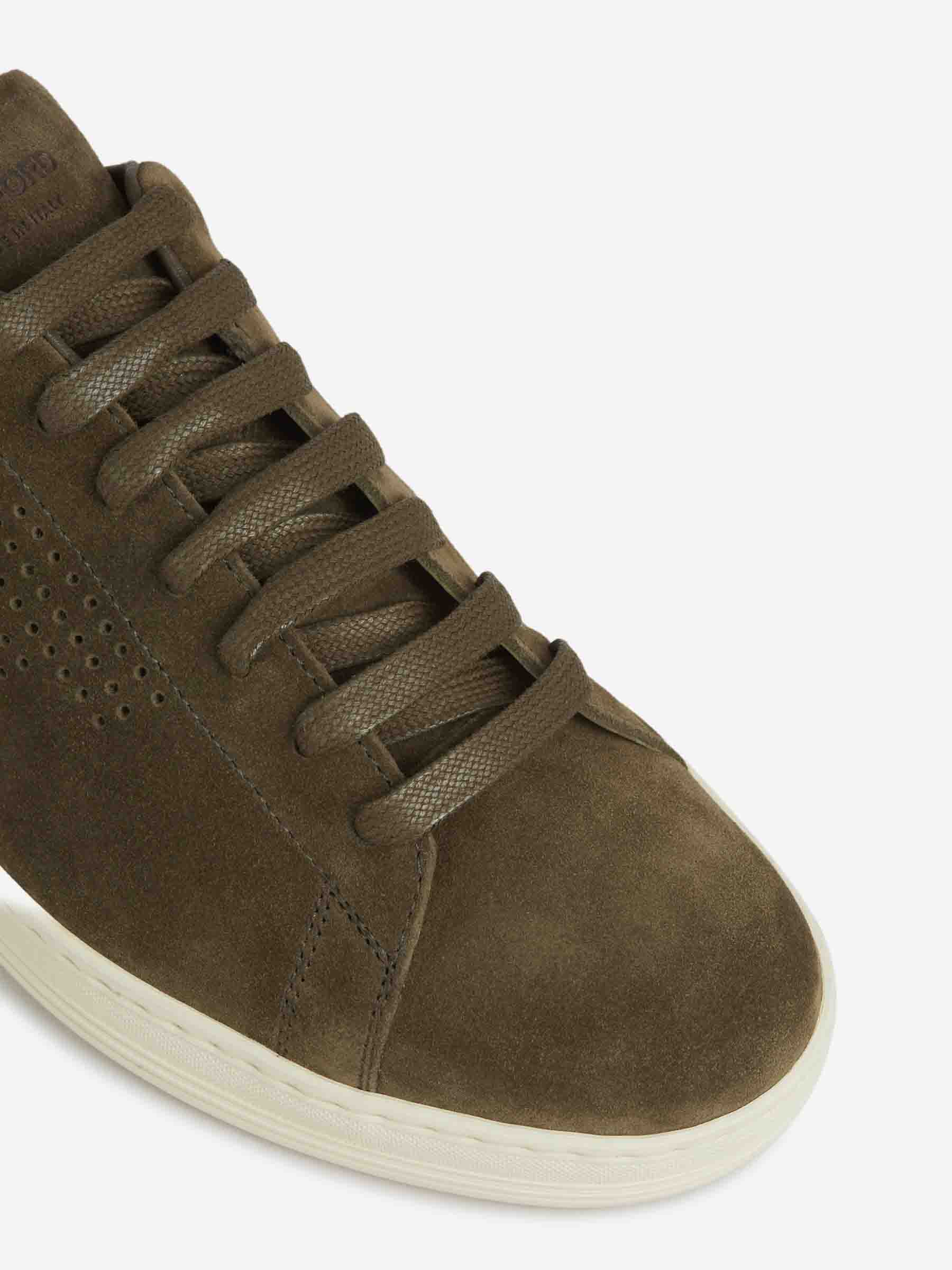 Tom Ford Hombre Barcelona Sneakers Warwick Piel color Verde Militar sku 616-002972 02 - Foto 5
