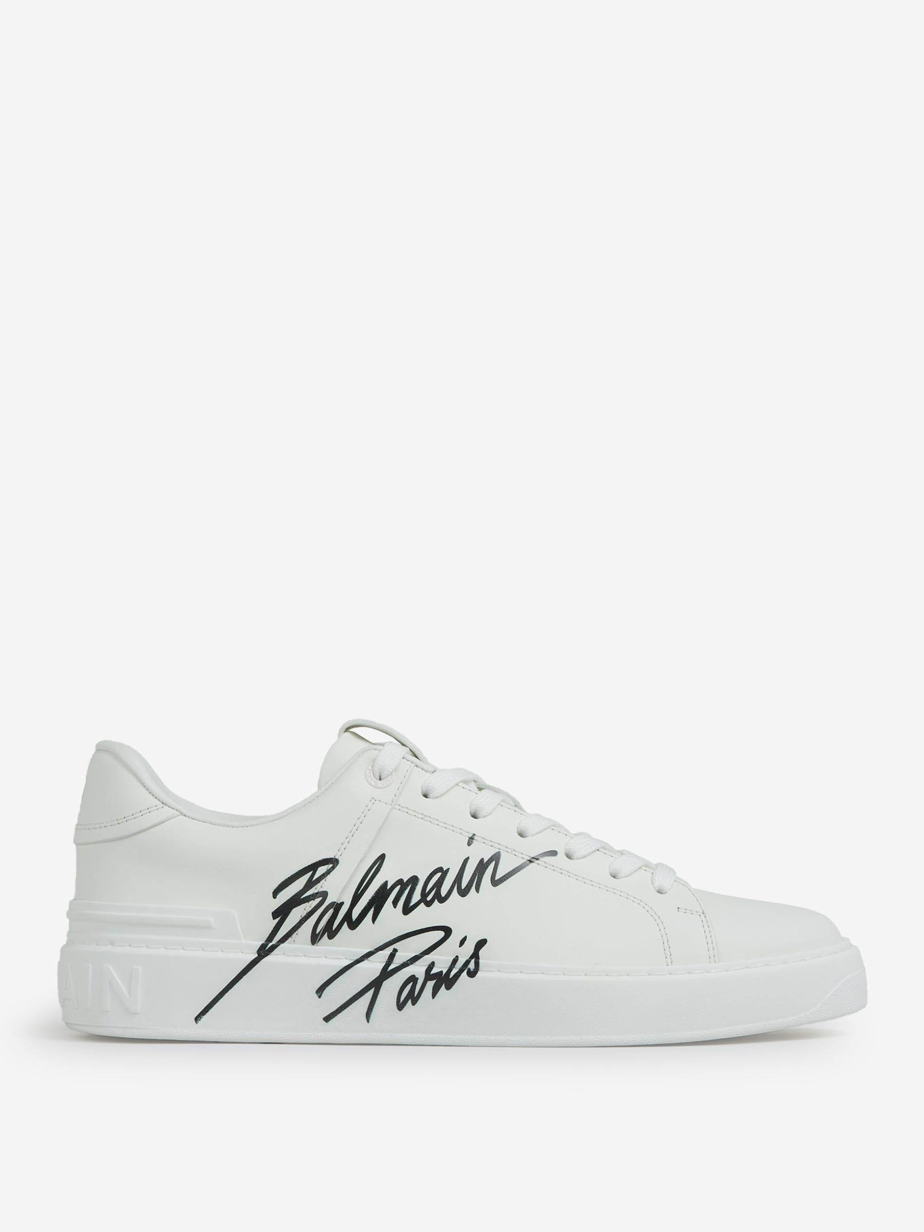 Outlet online Balmain Hombre Sneakers B-Court Piel color Blanco sku 616-003089 02 - Foto 1