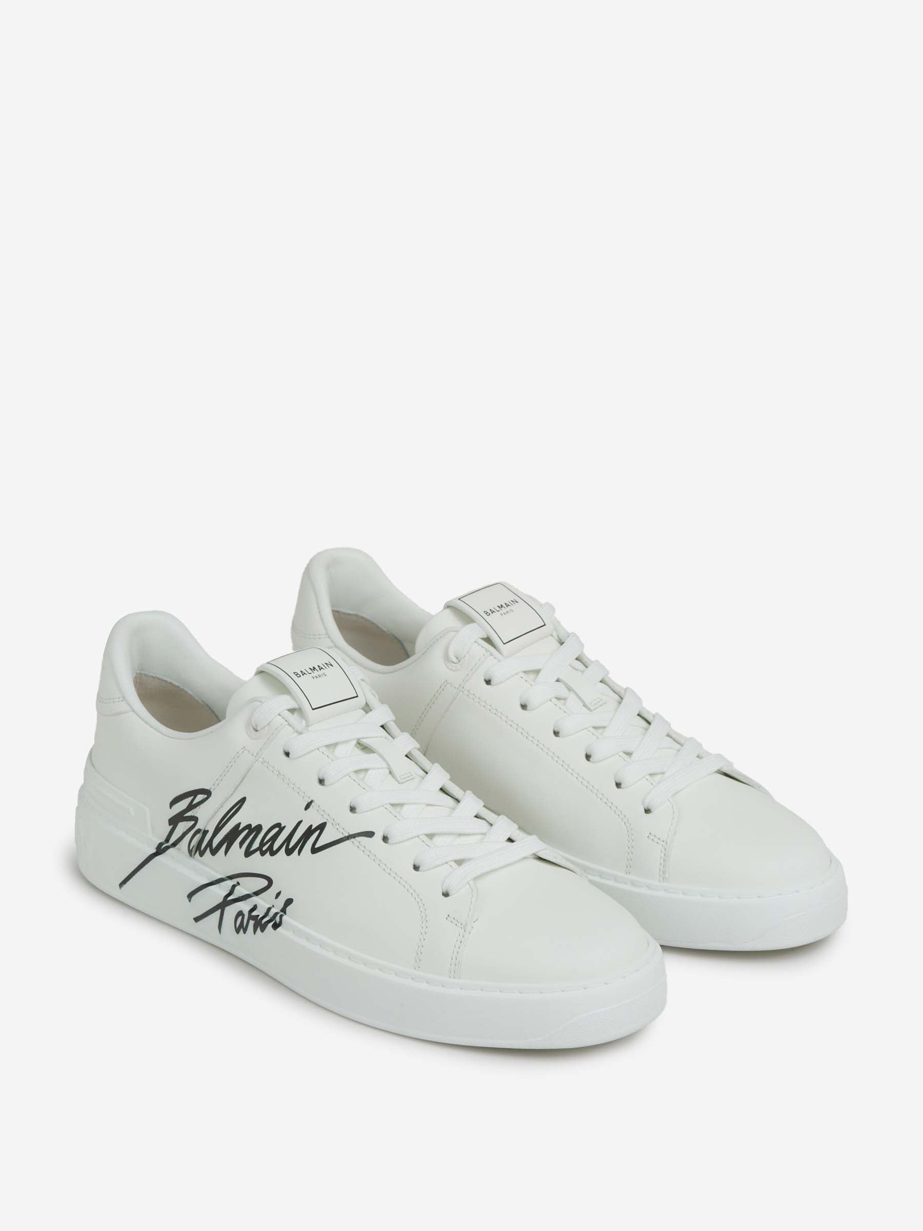Outlet online Balmain Hombre Sneakers B-Court Piel color Blanco sku 616-003089 02 - Foto 3