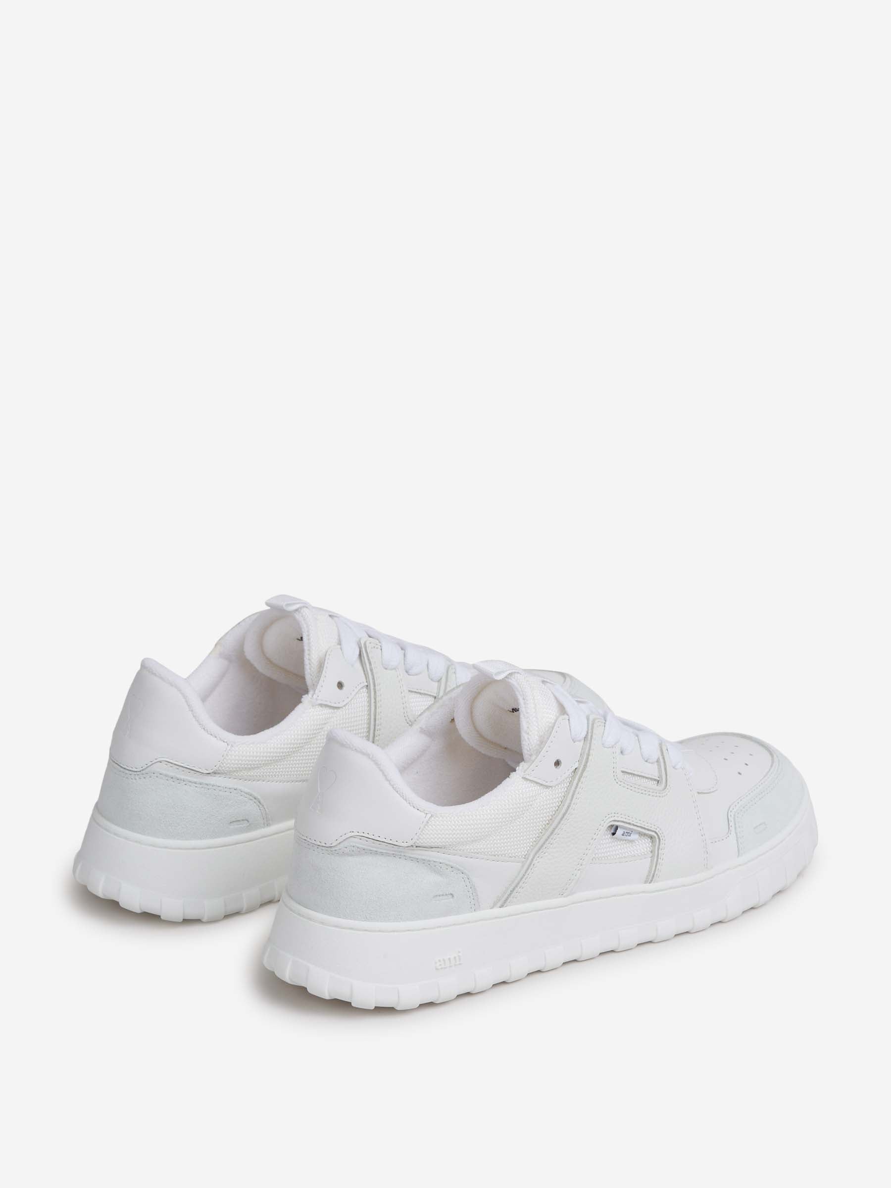 Outlet online Ami Paris Hombre Zapatillas Bajas Piel color Blanco sku 616-003251 01 - Foto 3