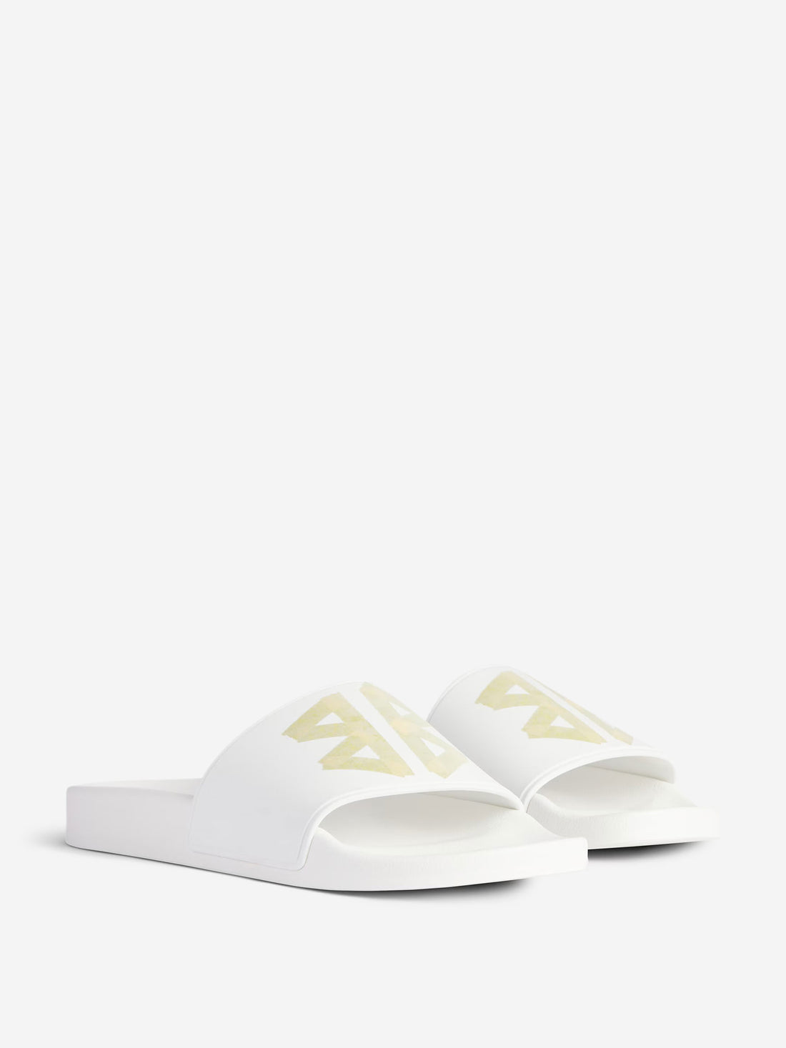 Outlet online Balenciaga Hombre Chanclas Slide Logo color Blanco sku 617-000129 02 - Foto 2