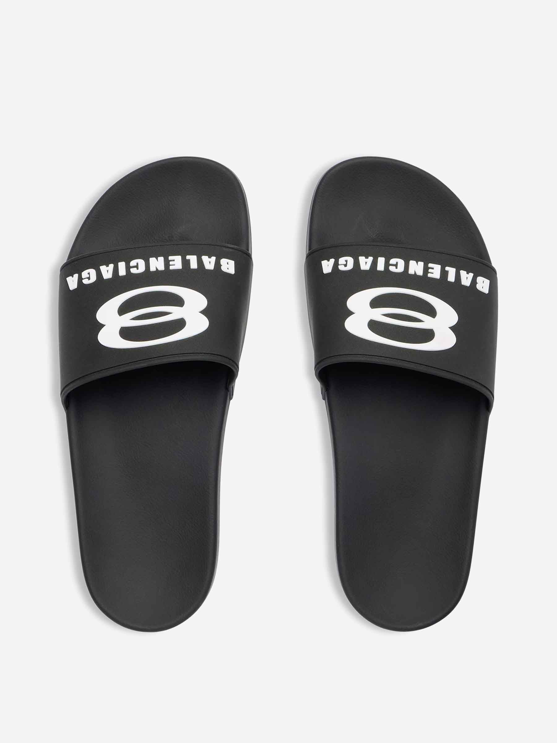 Outlet online Balenciaga Hombre Sandalias Pool Slide color Negro sku 617-000138 01 - Foto 2