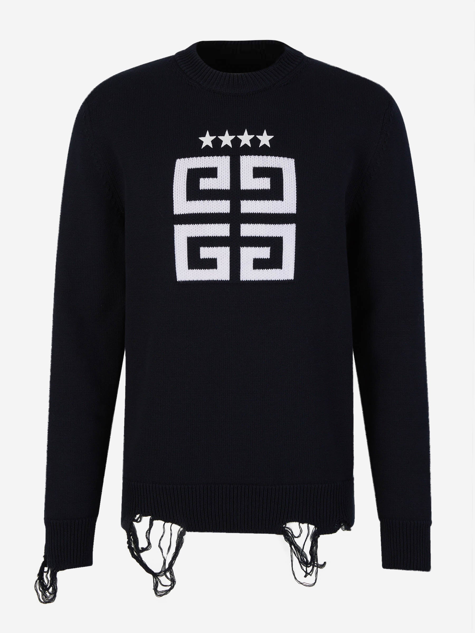 Womens Sweaters Givenchy Jumper With Stars Givenchy Black And - Main Image
