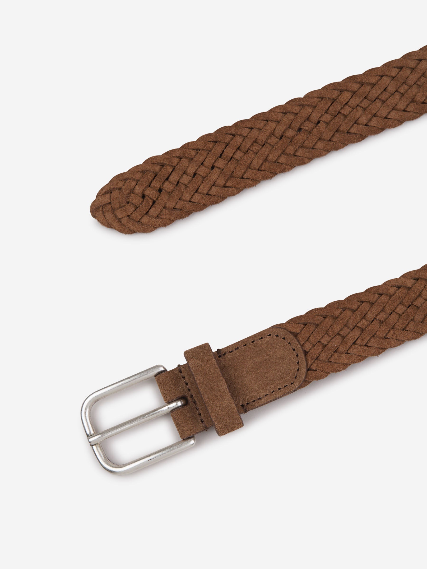 Outlet online Santa Eulalia Hombre Cinturón Trenzado Piel Ante color Marrón sku 621-000245 01 - Foto 2