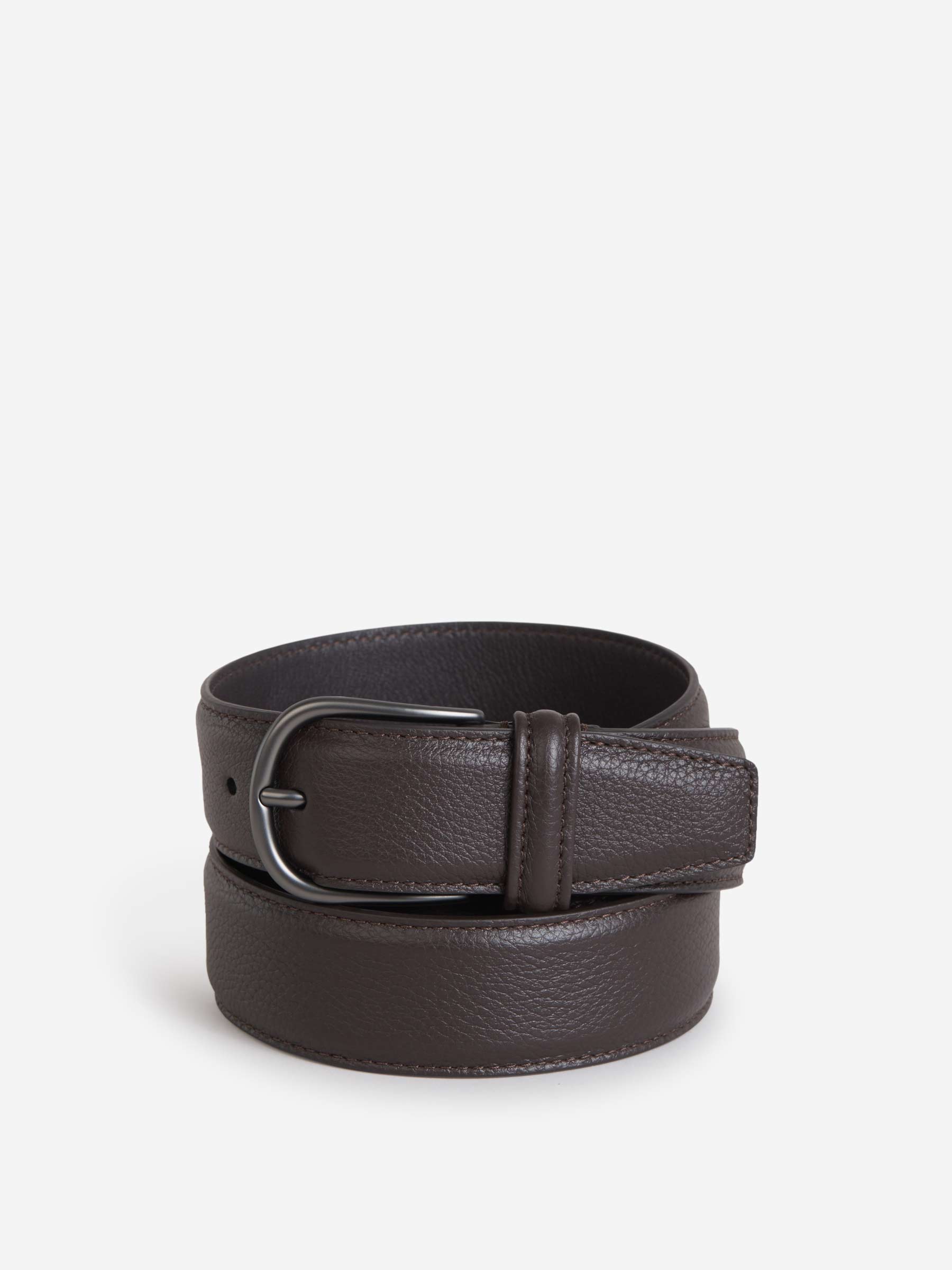 Outlet online Santa Eulalia Hombre Cinturón Piel Granulada color Marrón Oscuro sku 622-001066 01 - Foto 1