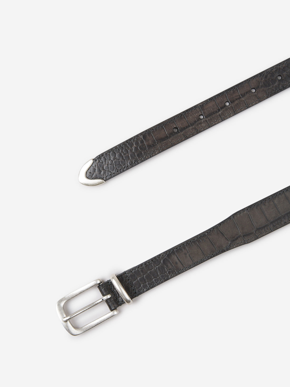 Outlet online Santa Eulalia Hombre Cinturón Piel Croco color Negro sku 622-001249 01 - Foto 2