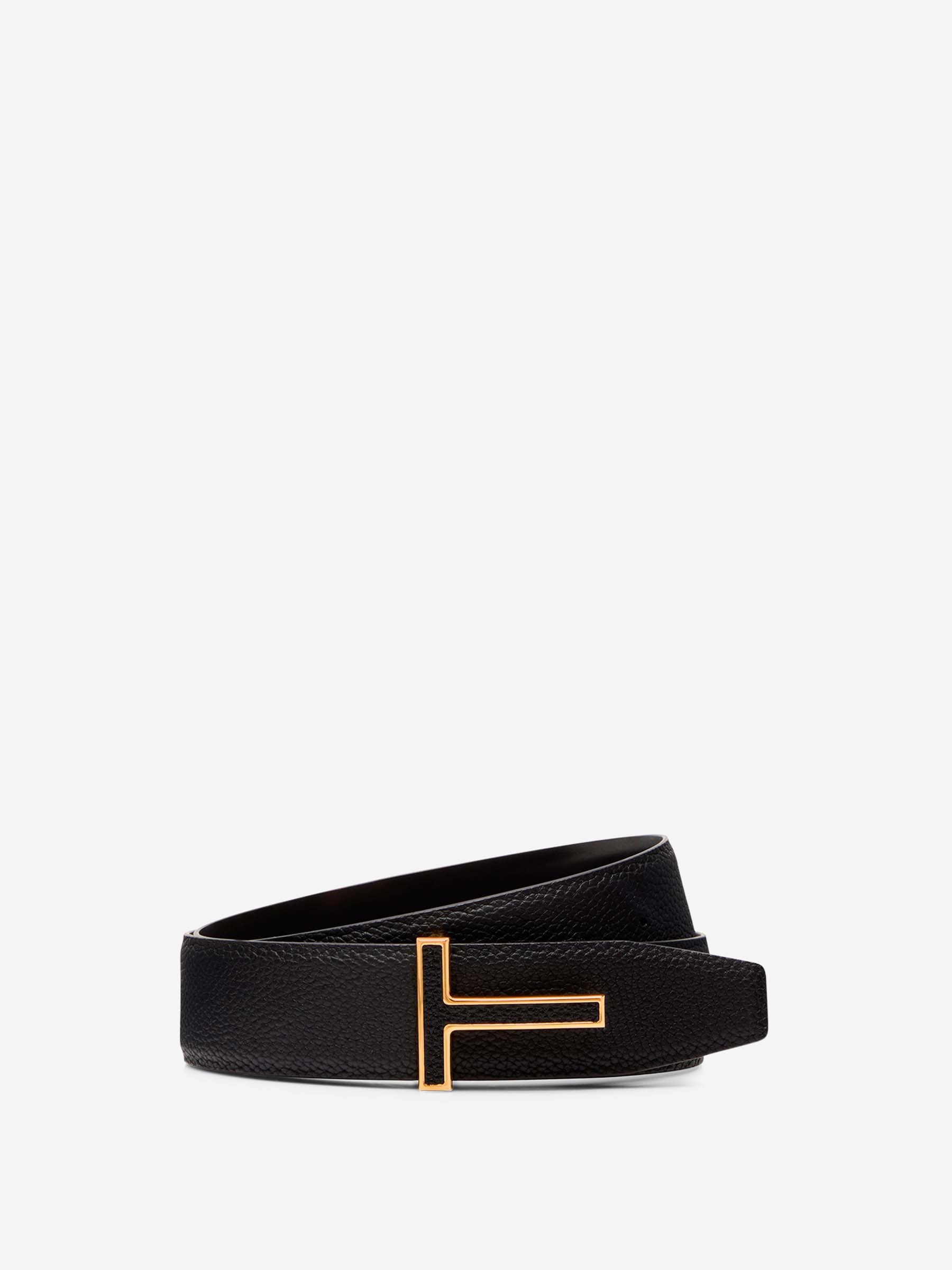 Outlet online Tom Ford Hombre Cinturón Piel Logo color Negro sku 622-001303 01 - Foto 1