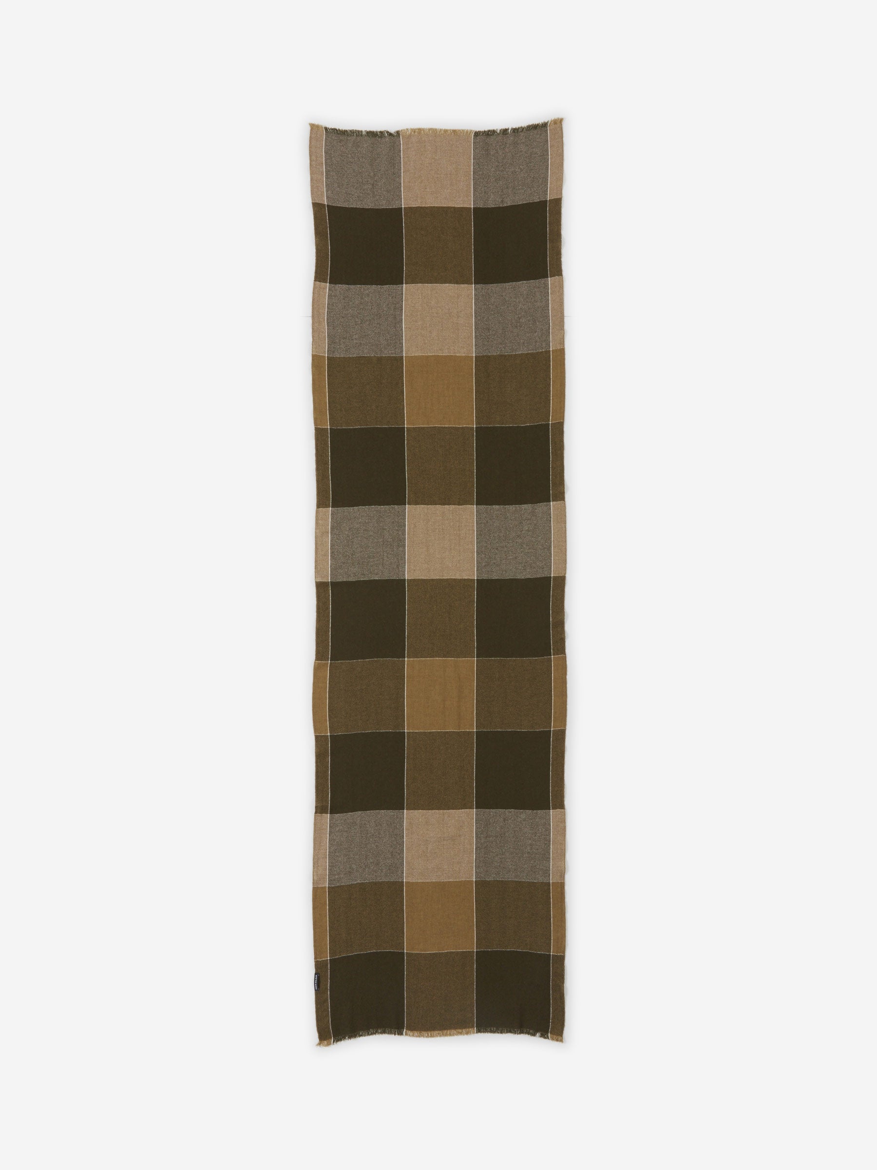 Outlet online Santa Eulalia Hombre Bufanda Cashmere Cuadros color Verde Oscuro sku 630-001193 01 - Foto 2