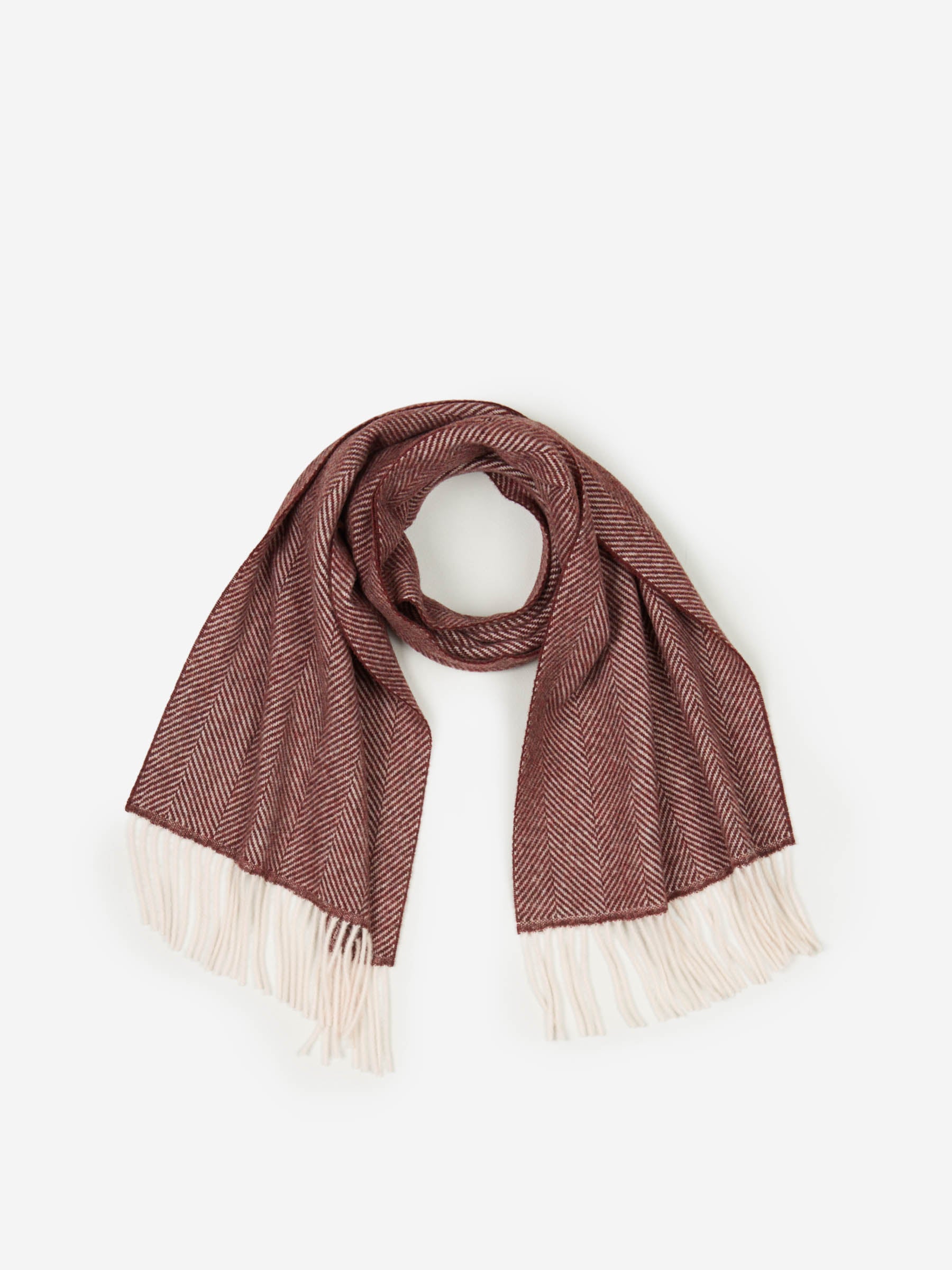 Outlet online Santa Eulalia Hombre Bufanda Espiga Lana color Burdeos sku 630-001244 05 - Foto 1