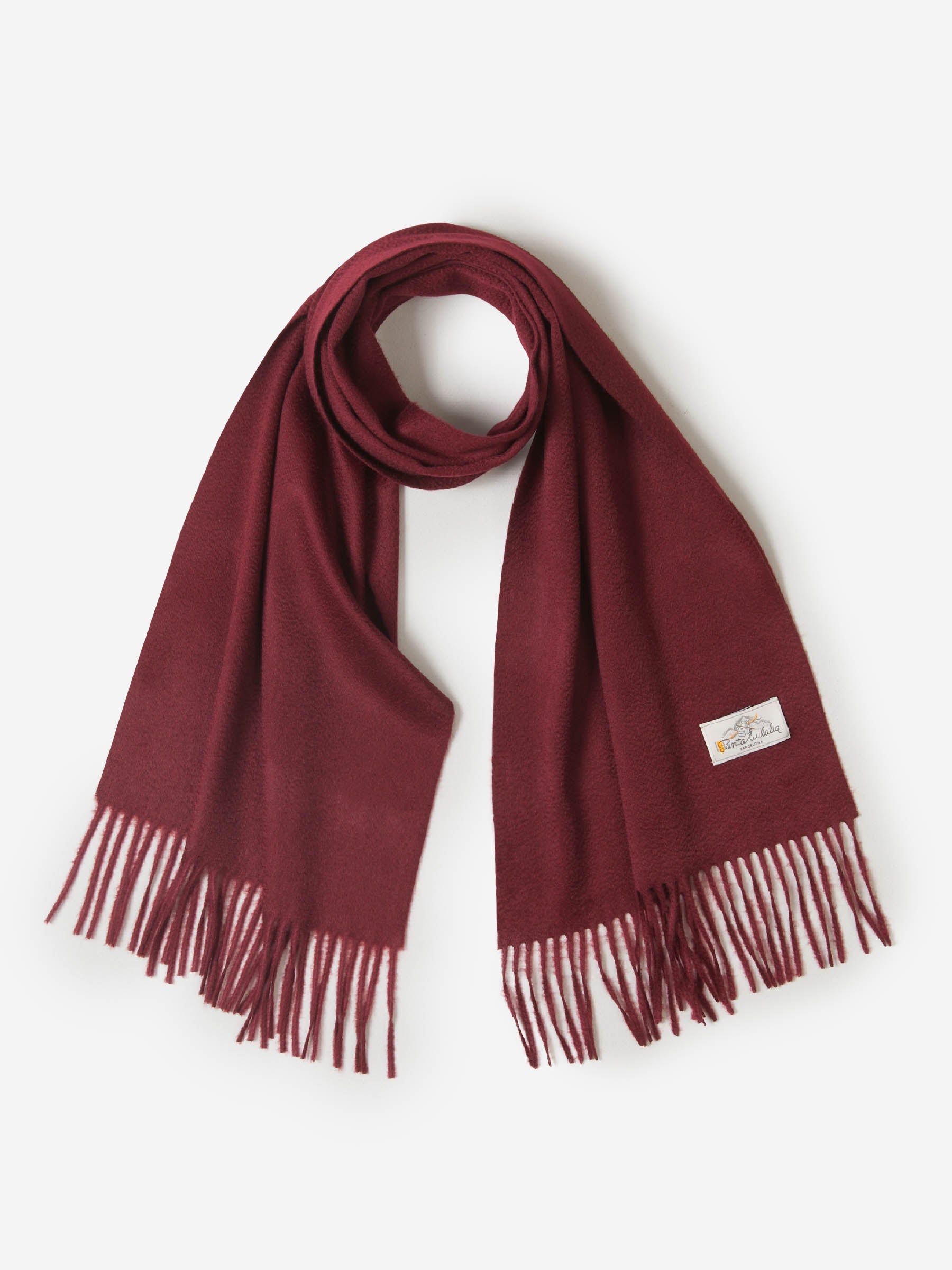 Outlet online Santa Eulalia Hombre Bufanda Lisa Cashmere color Burdeos sku 630-001246 03 - Foto 4