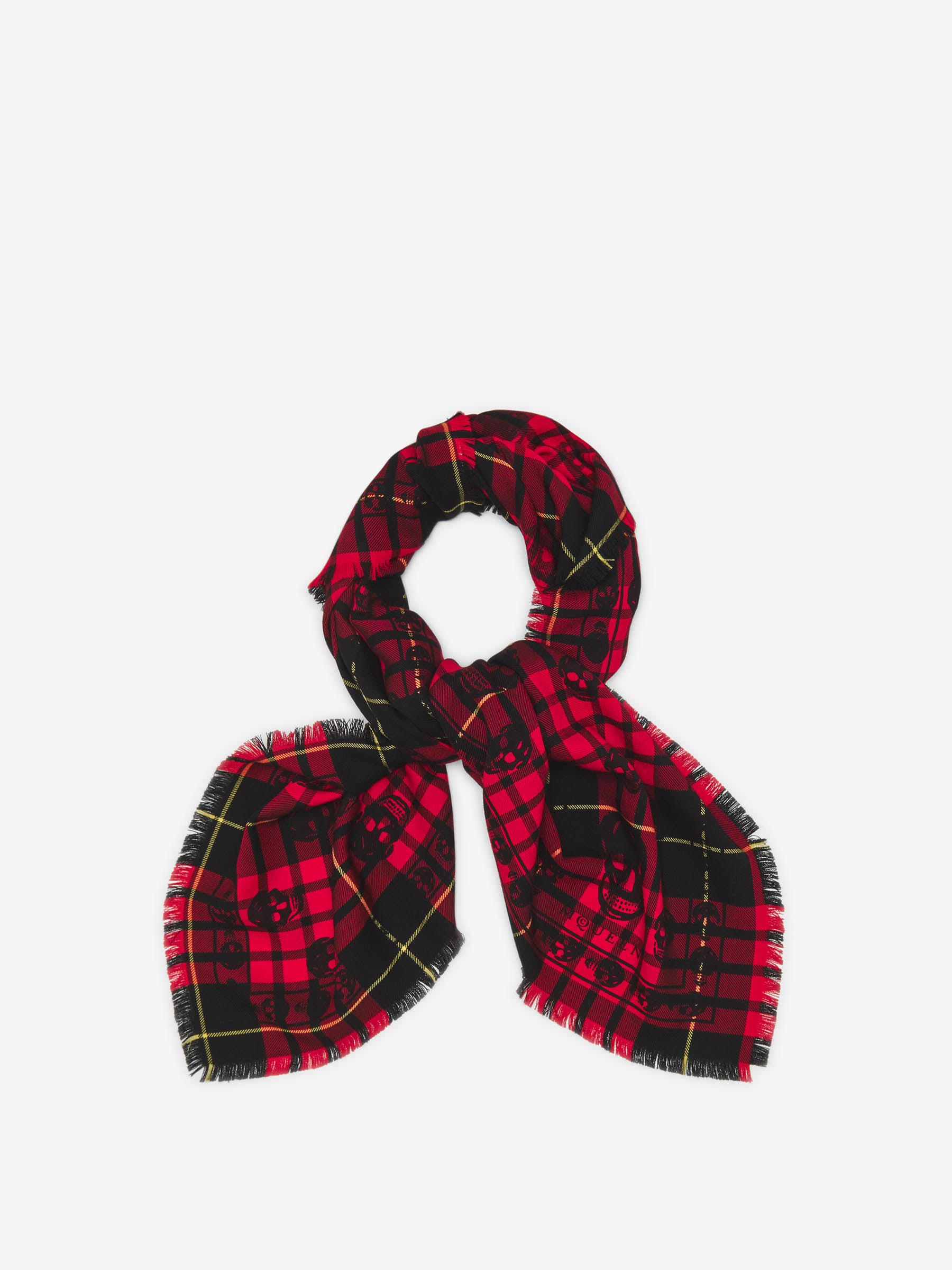 Outlet online Alexander McQueen Hombre Bufanda Calavera Lana color Rojo sku 630-001456 01 - Foto 3