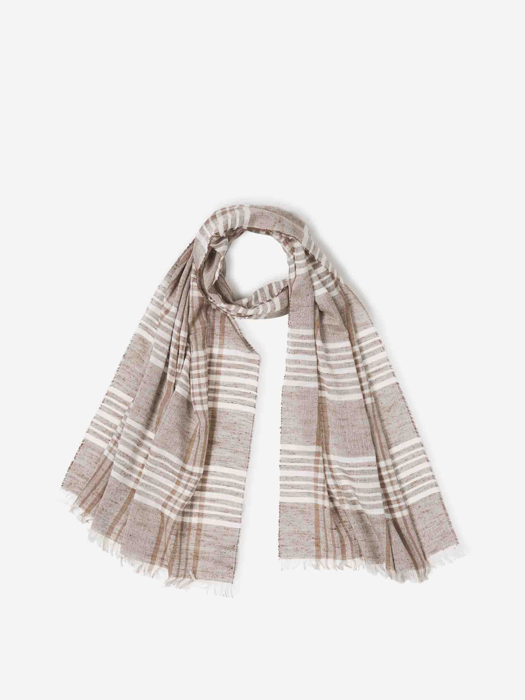 Outlet online Santa Eulalia Hombre Bufanda Seda Listado color Marrón sku 630-001466 00 - Foto 1