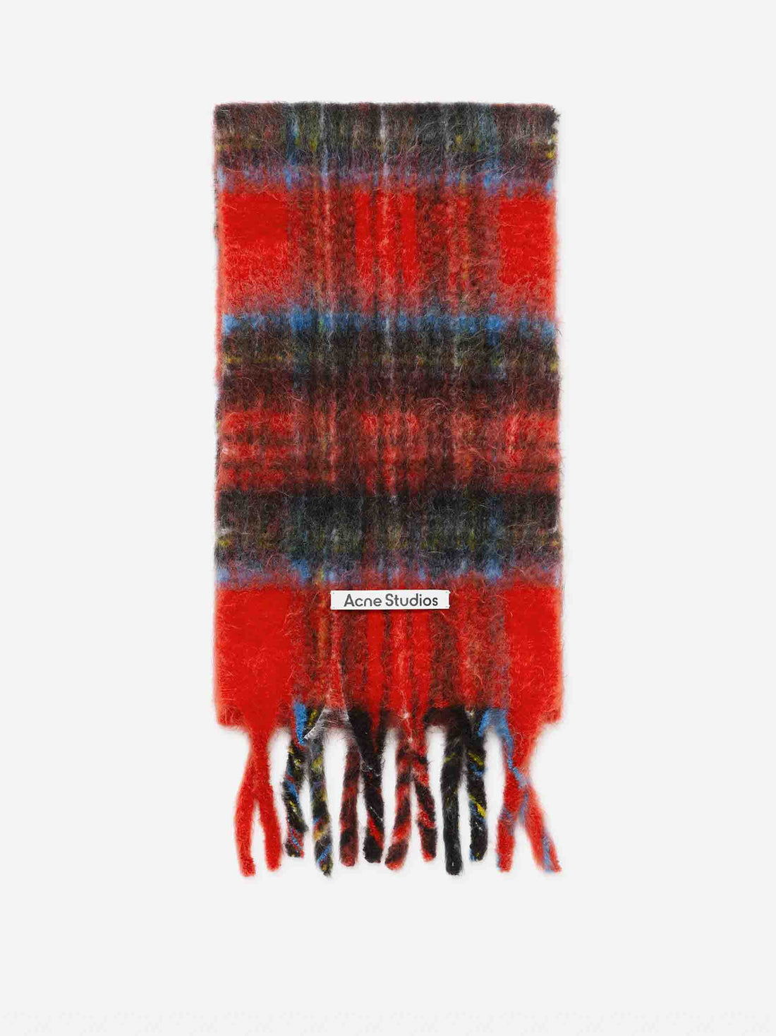 Outlet online Acne Studios Hombre Bufanda Cuadros Mohair color Rojo sku 630-001483 01 - Foto 1