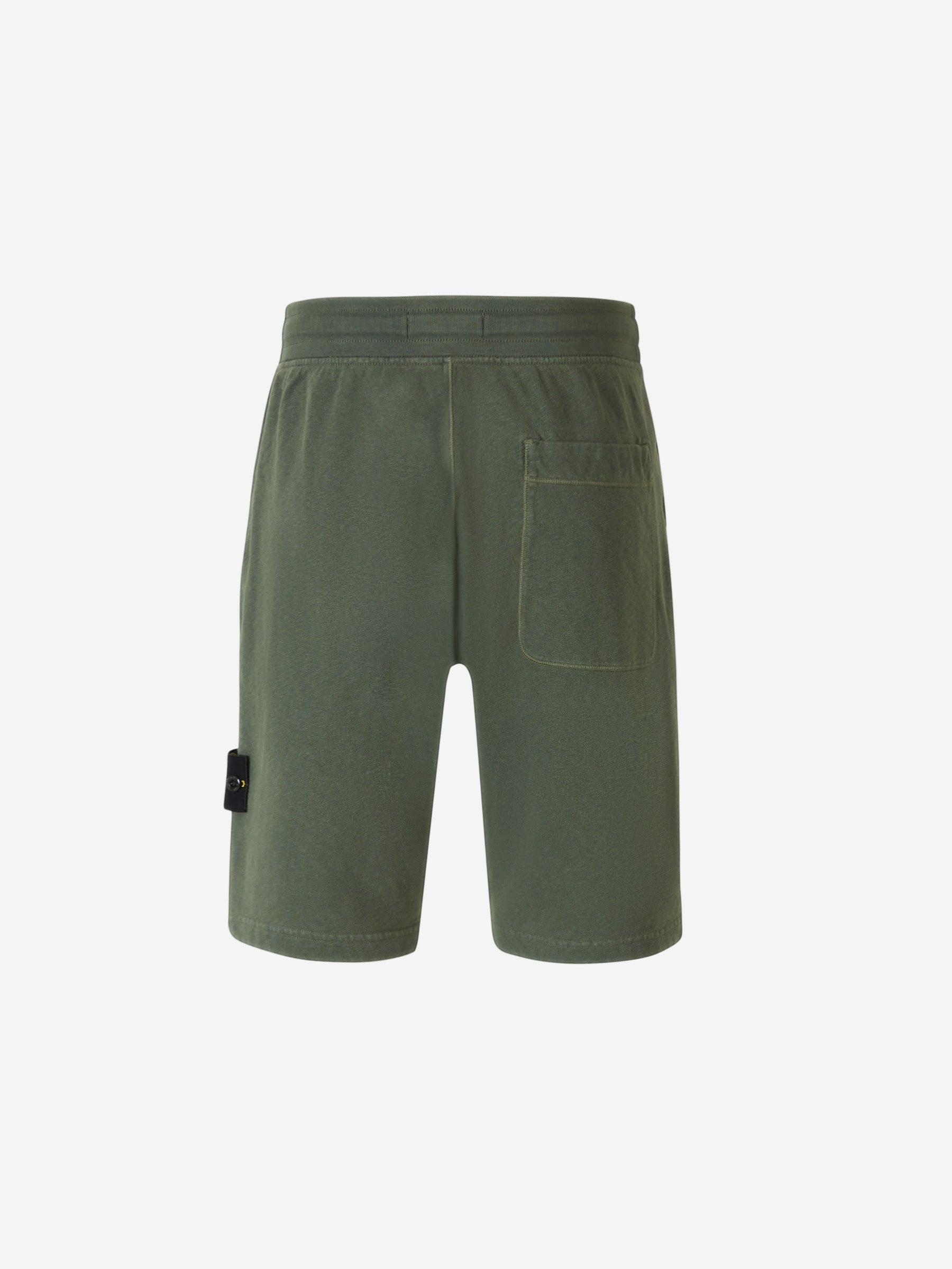 Outlet online Stone Island Hombre Bermudas Joggers Logo color Verde Militar sku 523-000975 03 - Foto 3