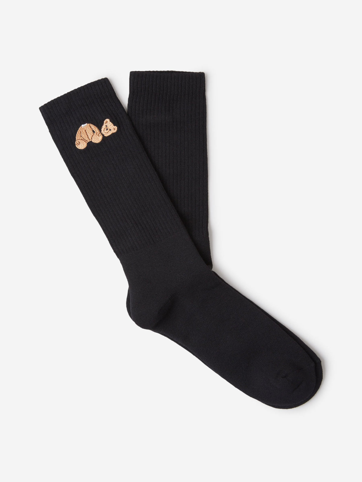 Outlet online Palm Angels Hombre Calcetines Logo Canalé color Negro sku 642-000341 01 - Foto 1
