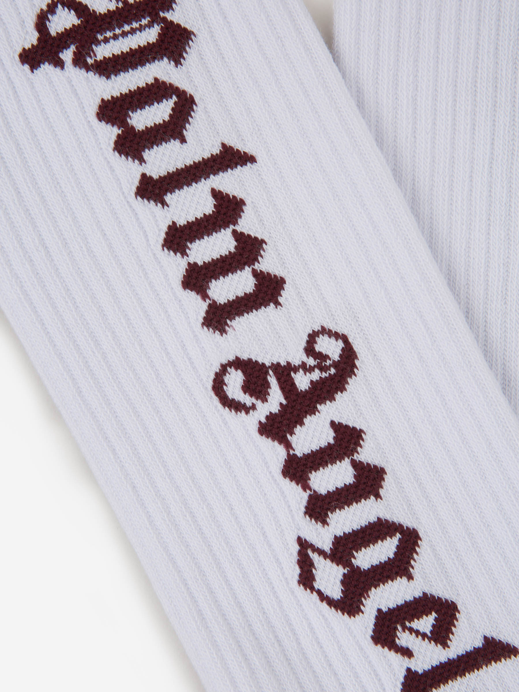 Outlet online Palm Angels Hombre Calcetines Logo Canalé color Blanco sku 642-000446 01 - Foto 2