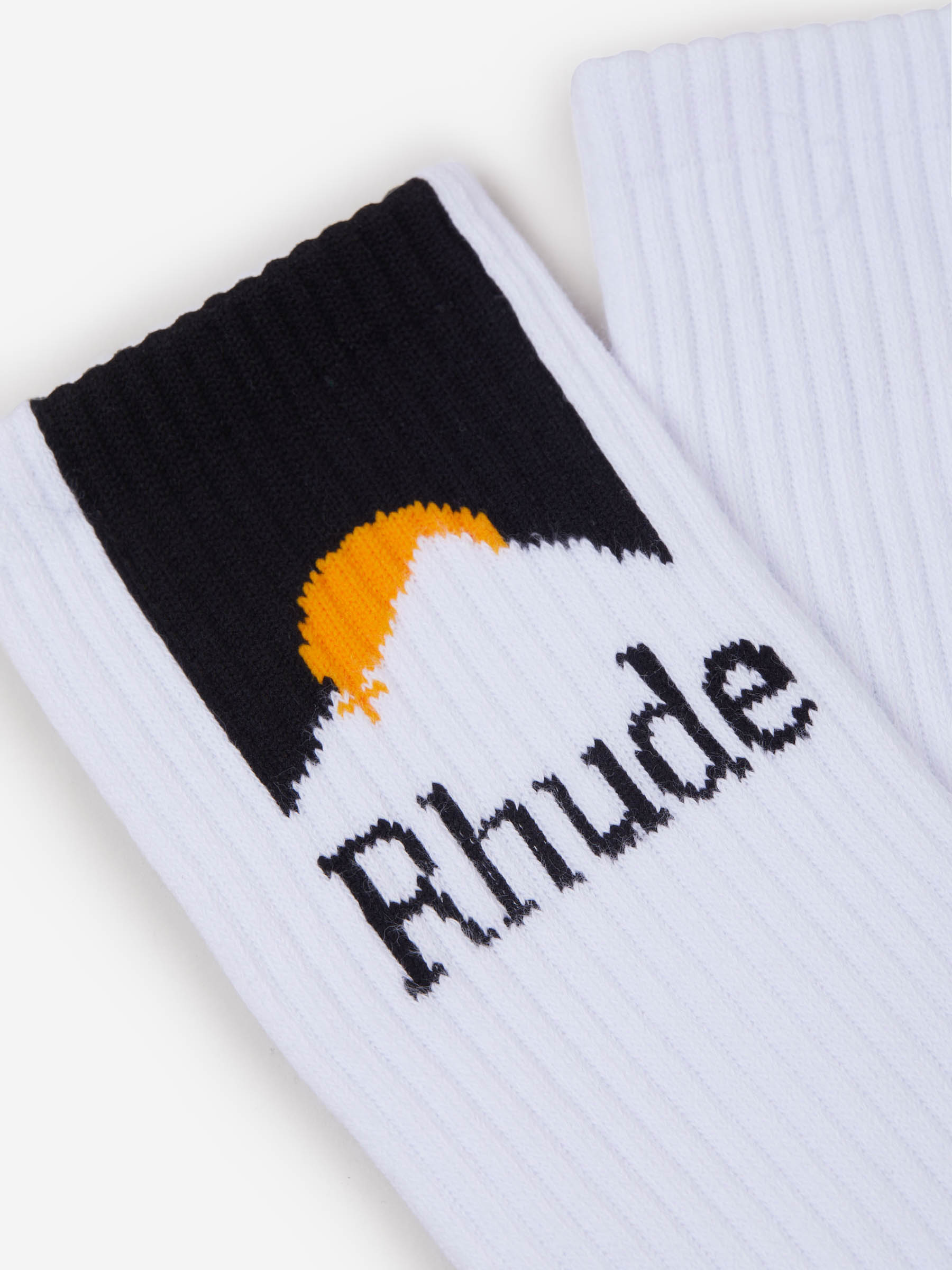 Outlet online Rhude Hombre Calcetines Logo Canalé color Negro sku 642-000453 00 - Foto 4