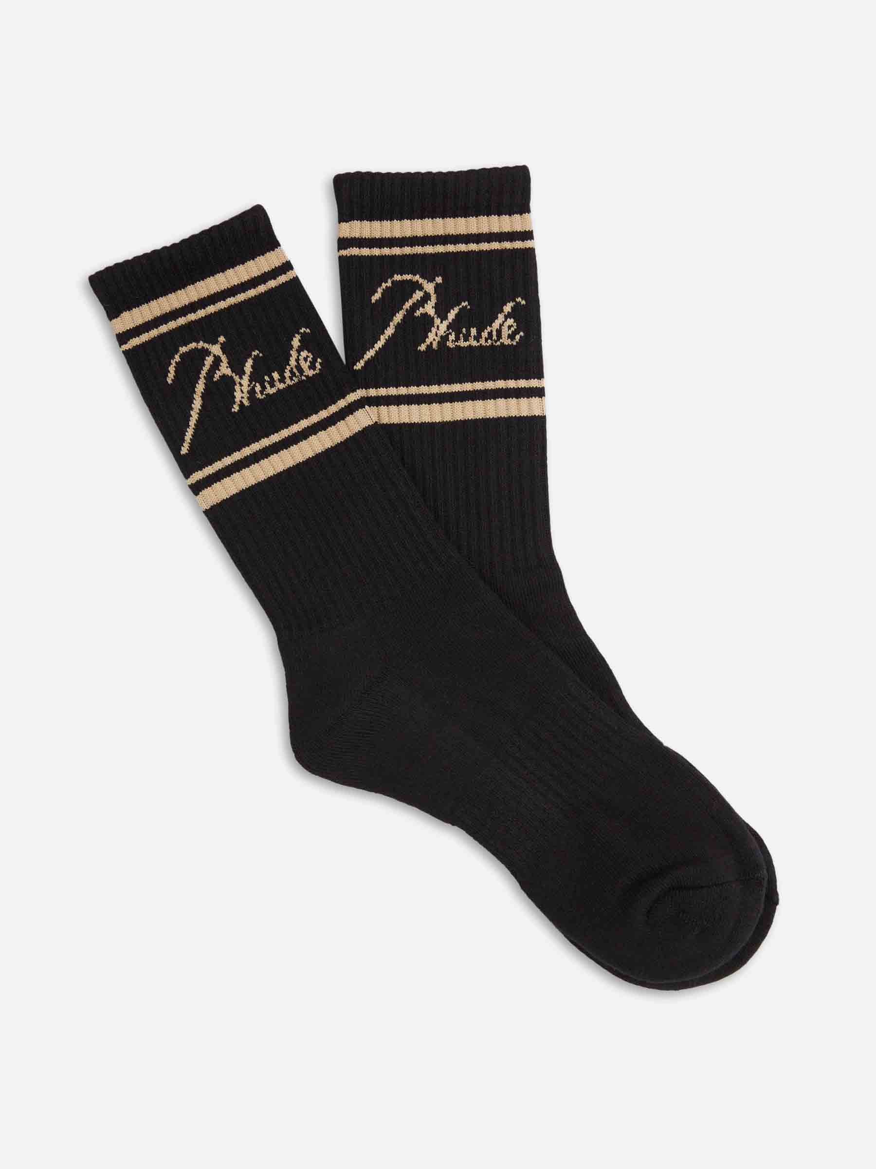 Outlet online Rhude Hombre Calcetines Script Logo color Negro sku 642-000561 01 - Foto 1