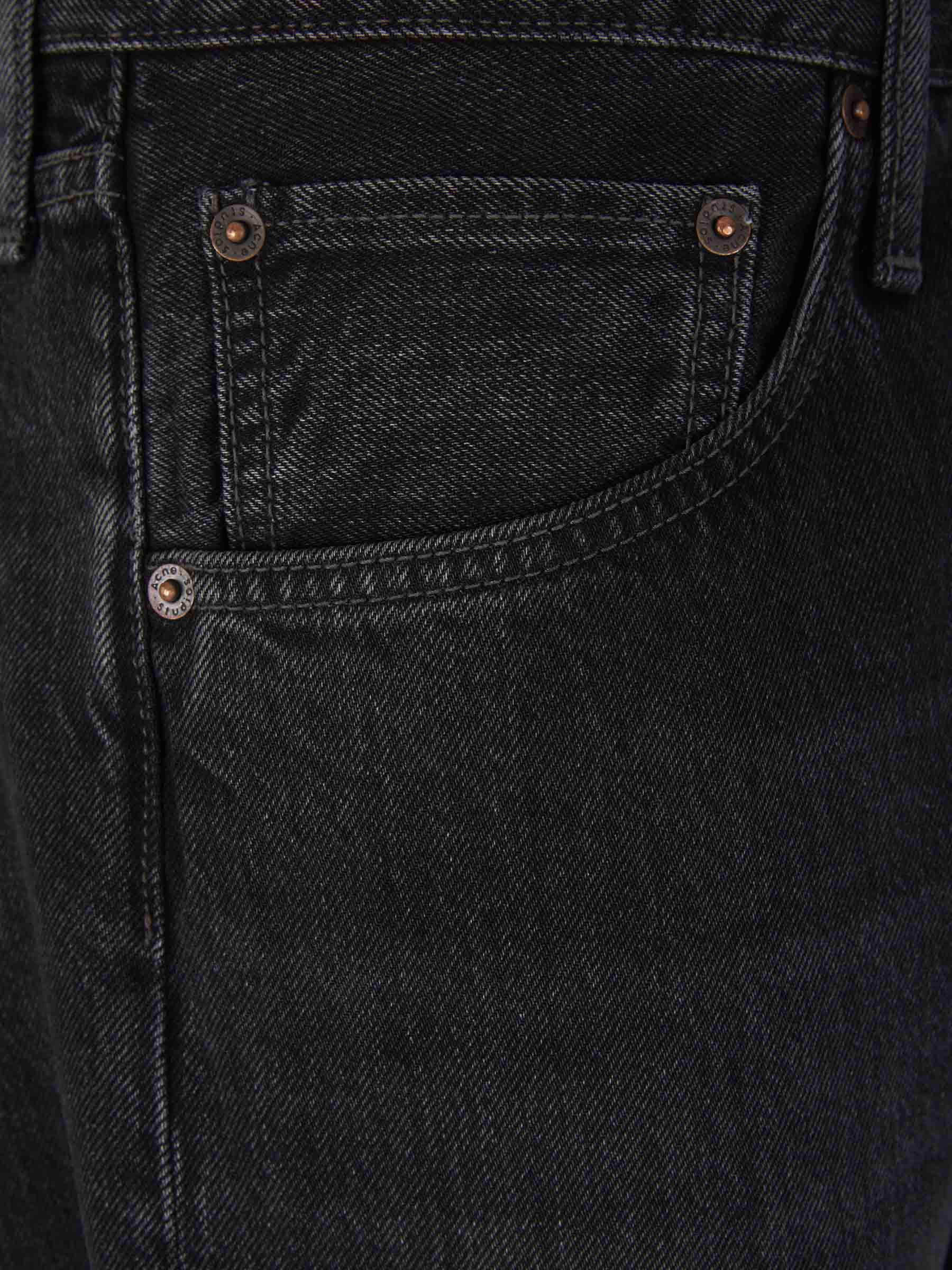 Outlet online Acne Studios Hombre Jeans Rectos Algodón color Negro sku 522-002555 01 - Foto 3