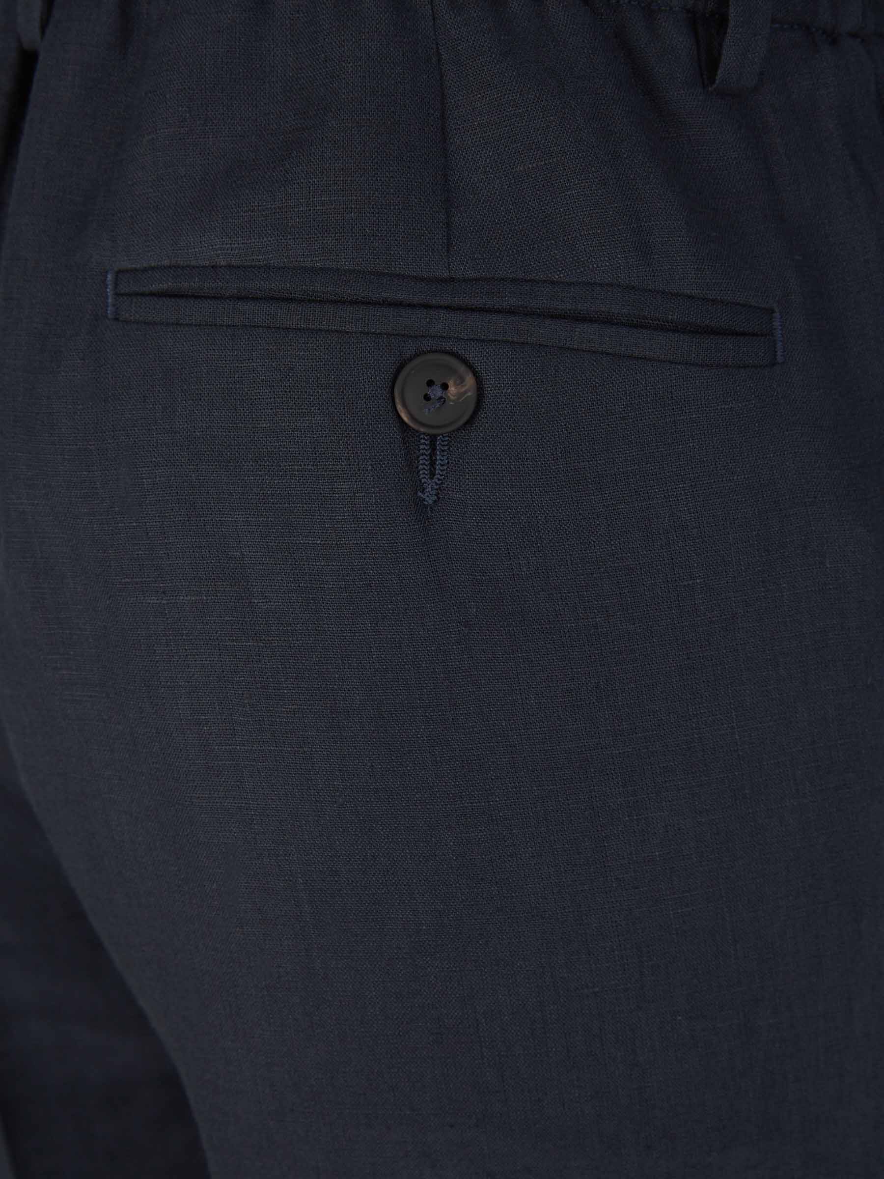 Outlet online Gran Sasso Hombre Pantalones Cargo Lino color Azul Marino sku 521-003047 02 - Foto 6