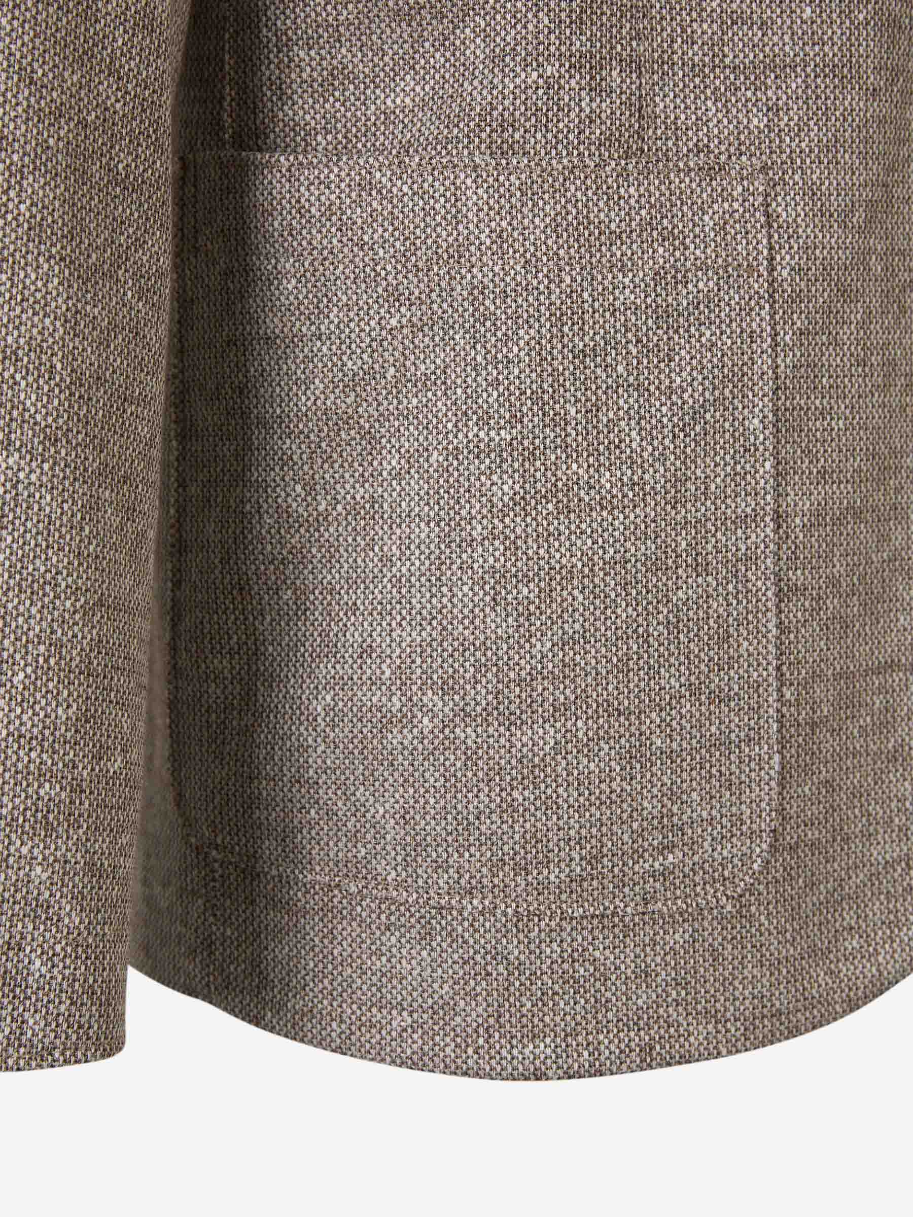 Outlet online Harris Wharf Hombre Americana Lino y Algodón color Topo sku 302-003416 02 - Foto 4