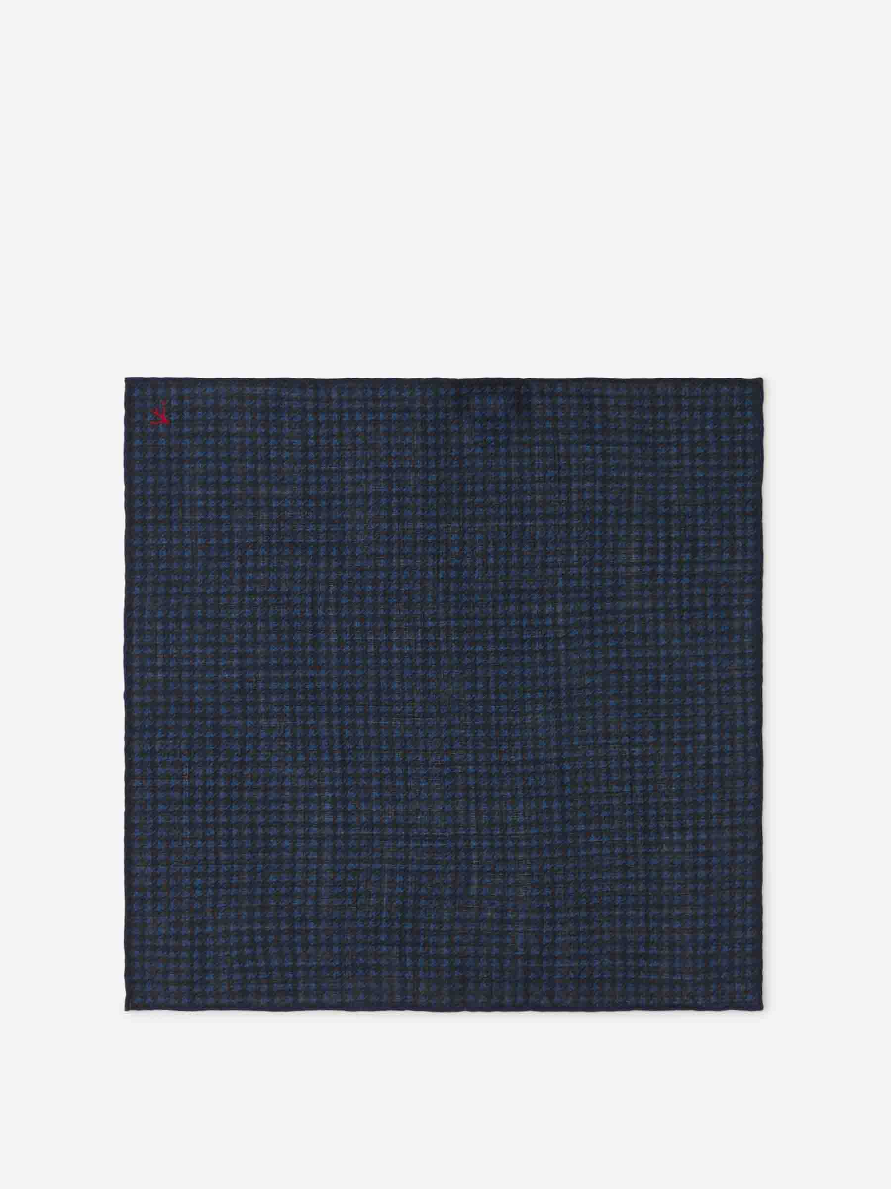 Outlet online Isaia Hombre Pochette Motivo Geométrico color Azul Noche sku 654-000253 00 - Foto 2