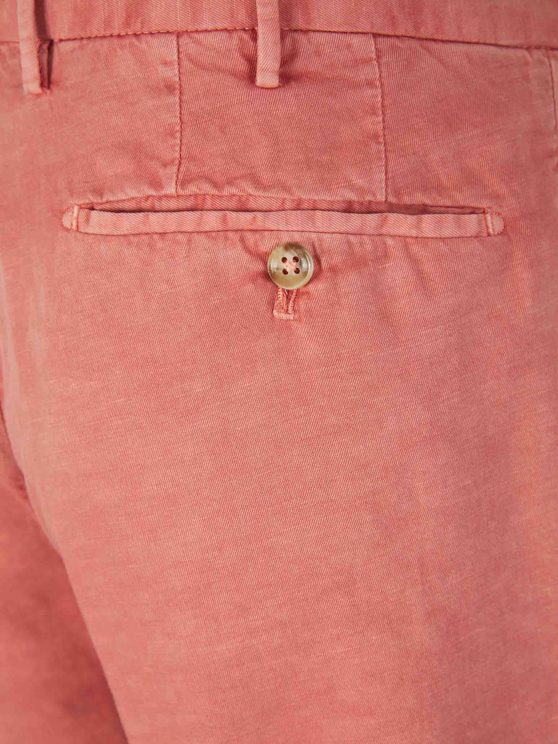 Outlet online Incotex Hombre Pantalones Formales Tapered Fit color Coral sku 521-002976 06 - Foto 4