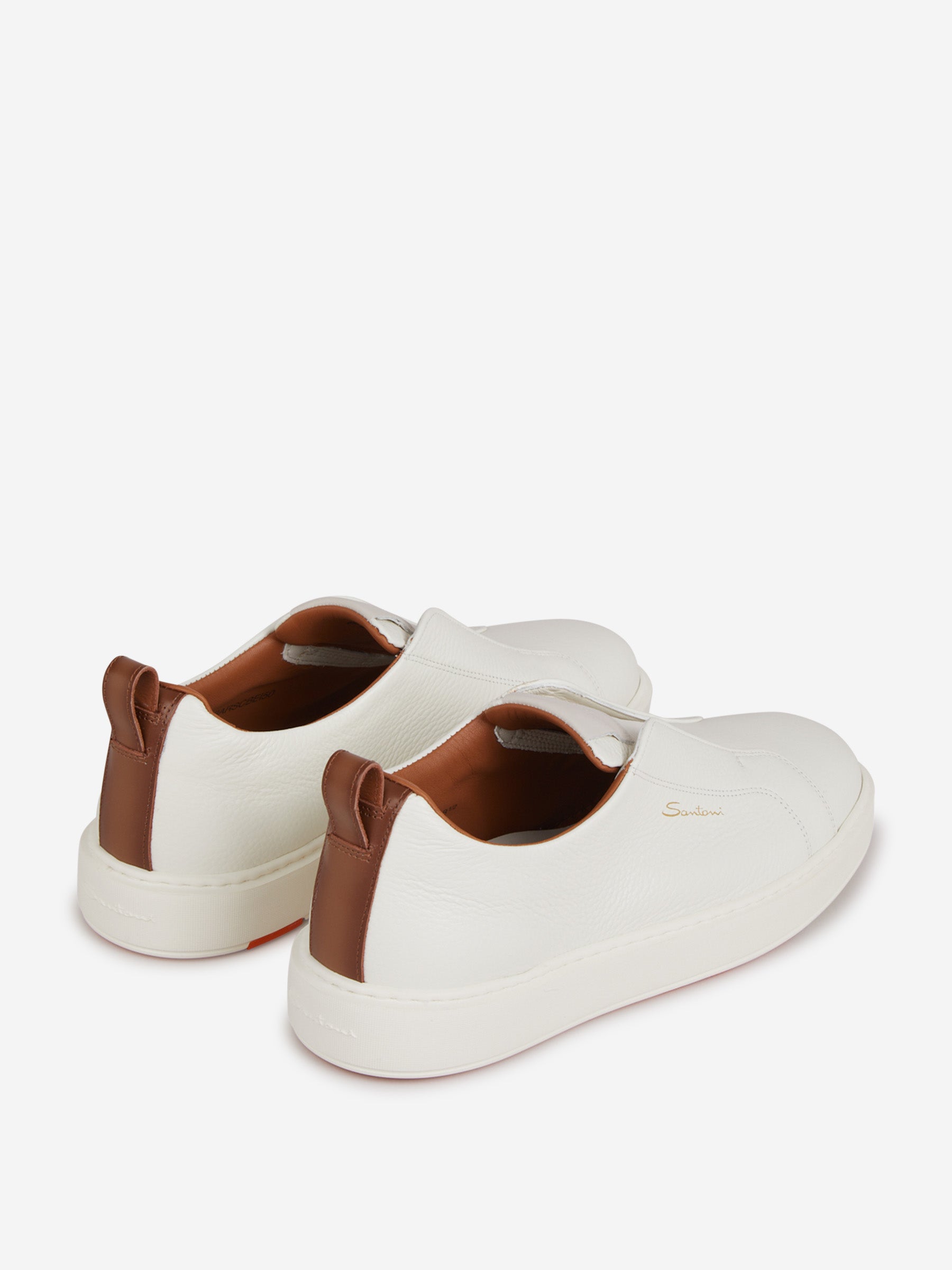 Outlet online Santoni Hombre Sneakers Slip-On Piel color Blanco sku 616-002868 01 - Foto 4