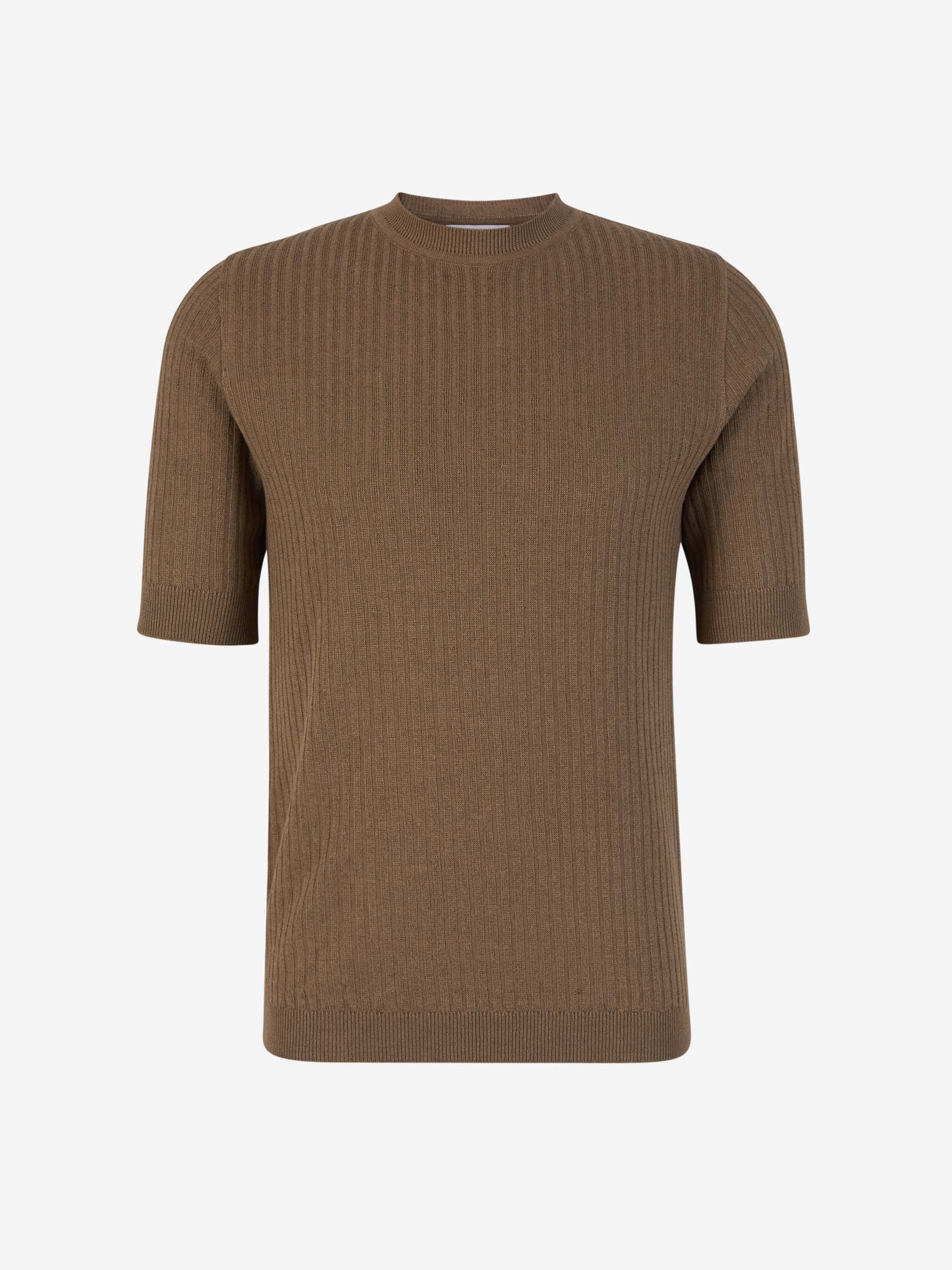 Outlet online Lardini Hombre Camiseta Punto Acanalado color Topo sku 553-003511 02 - Foto 1