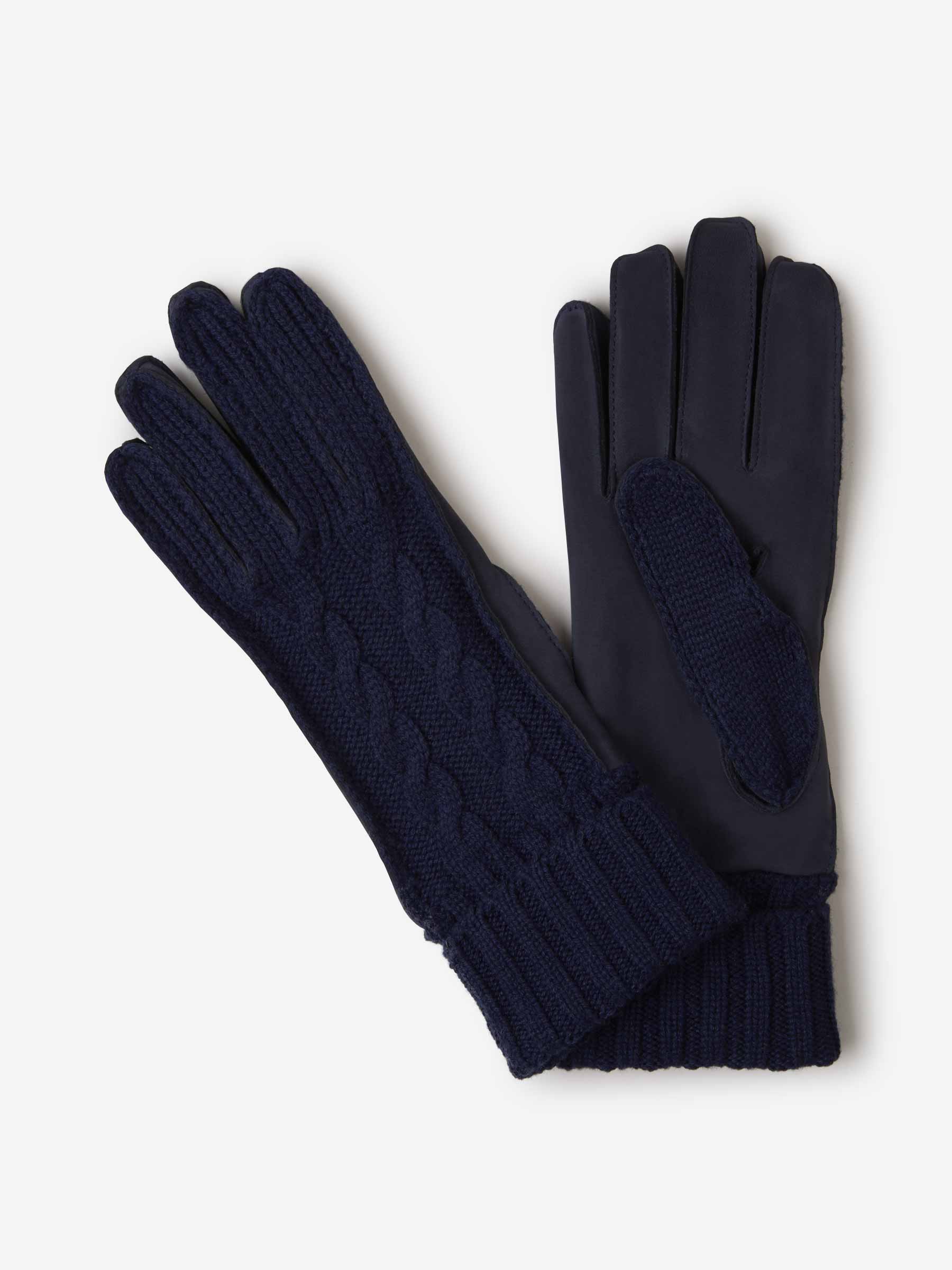 Santa Eulalia Guantes Nappa Cashmere color Azul Marino sku 680-000078 01 - Foto 1