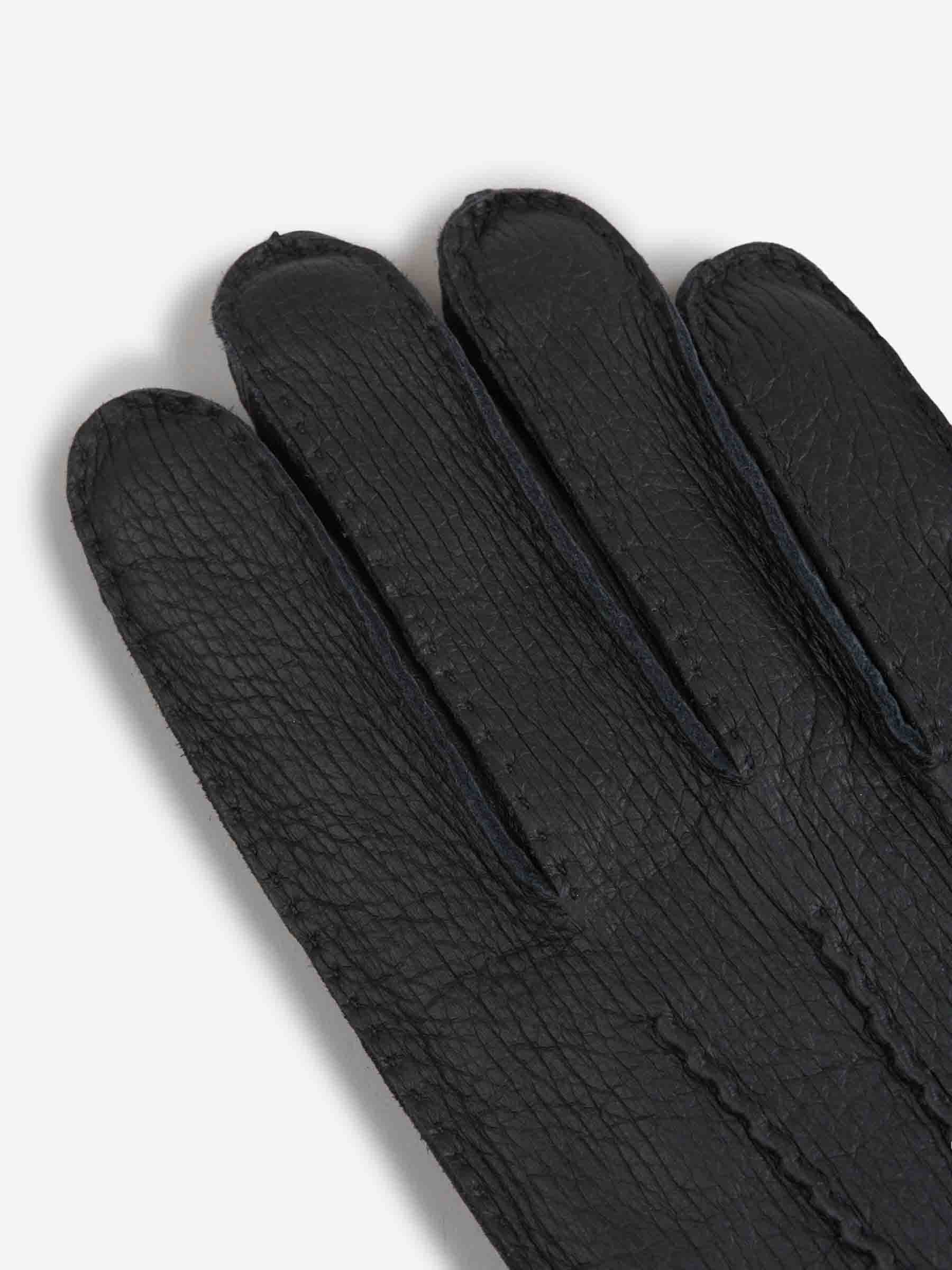 Outlet online Santa Eulalia Hombre Guantes de Piel color Negro sku 680-000125 01 - Foto 2