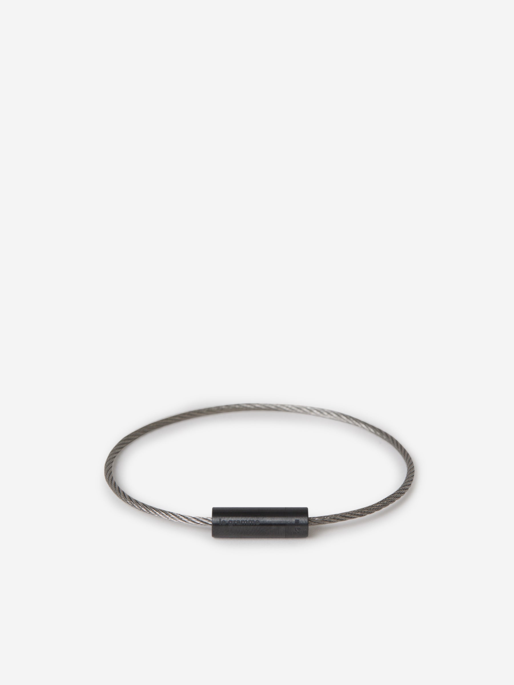 Outlet online Le Gramme Hombre Pulsera Cable Cerámica color Negro sku 682-000425 01 - Foto 1