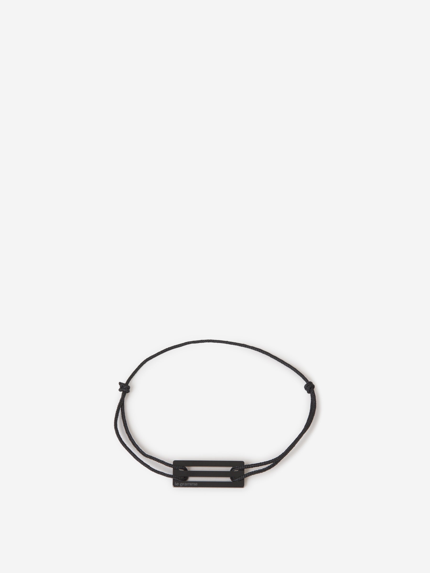 Outlet online Le Gramme Hombre Pulsera Cordón Cerámica color Negro sku 682-000614 01 - Foto 1