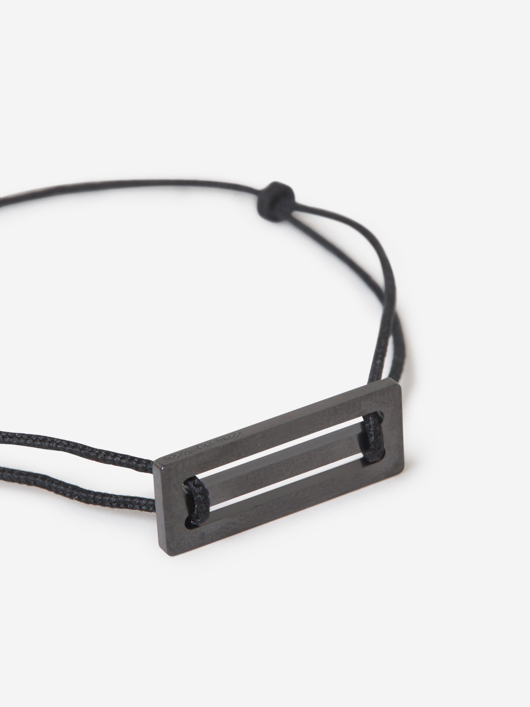 Outlet online Le Gramme Hombre Pulsera Cordón Cerámica color Negro sku 682-000614 01 - Foto 3