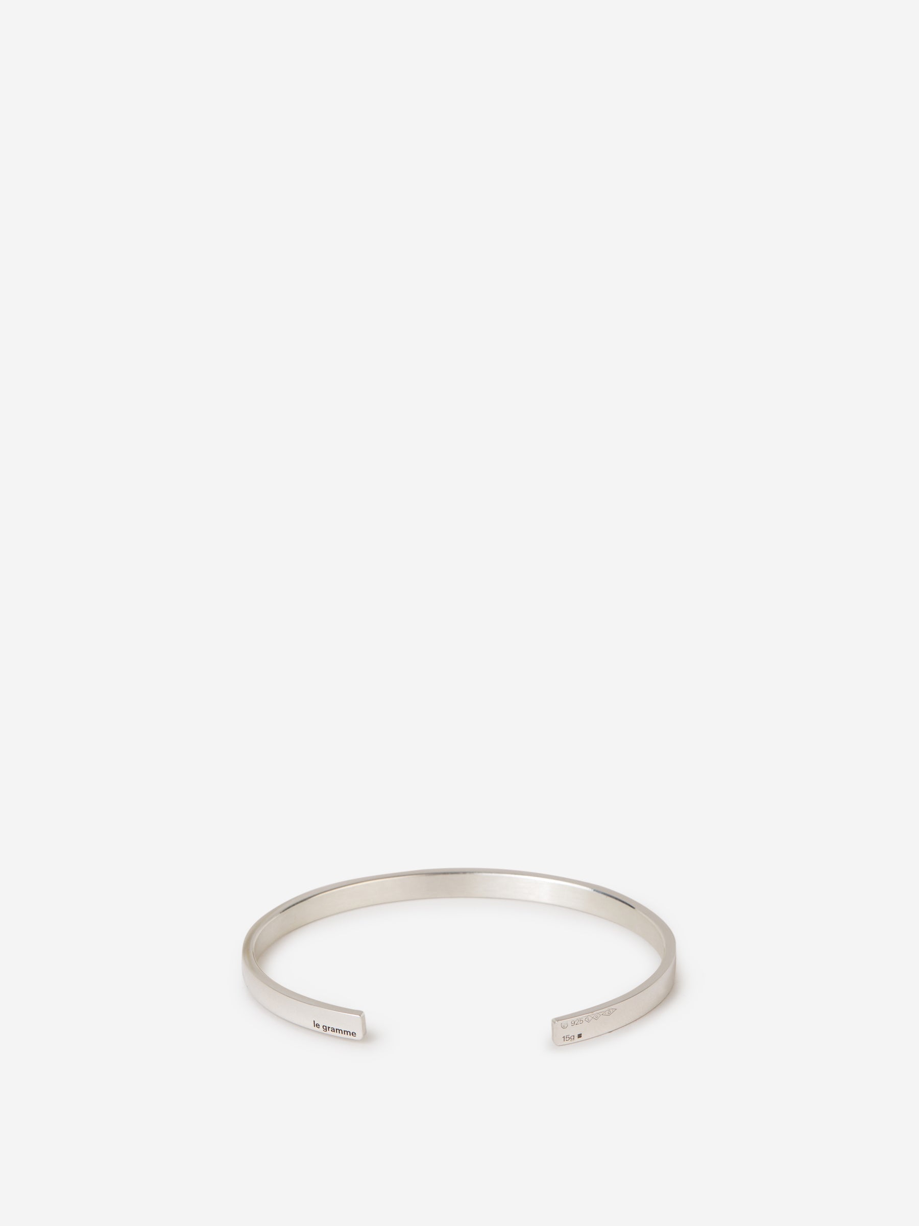 Outlet online Le Gramme Hombre Brazalete Cinta Plata color Plateado sku 682-000620 01 - Foto 2