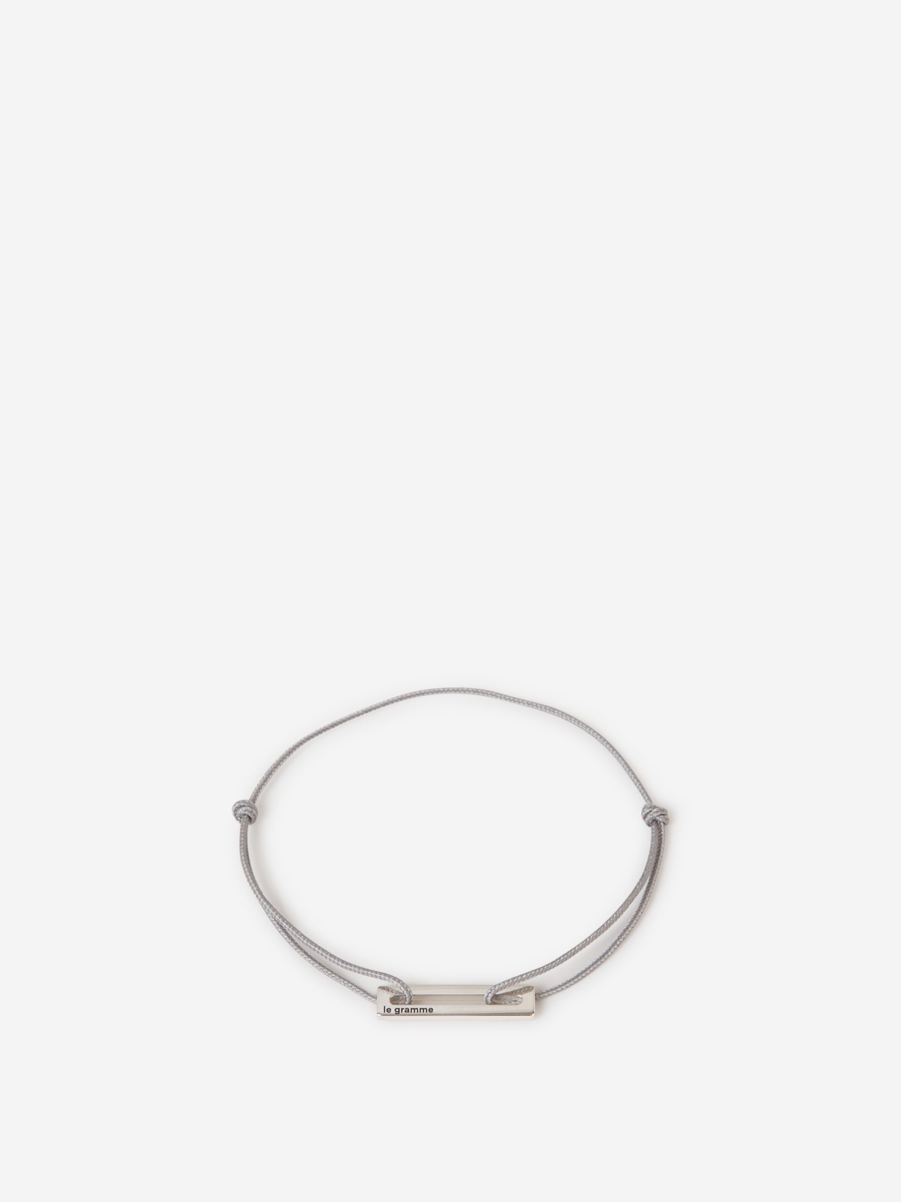 Outlet online Le Gramme Hombre Pulsera Cordón Ajustable color Plateado sku 682-000623 01 - Foto 1
