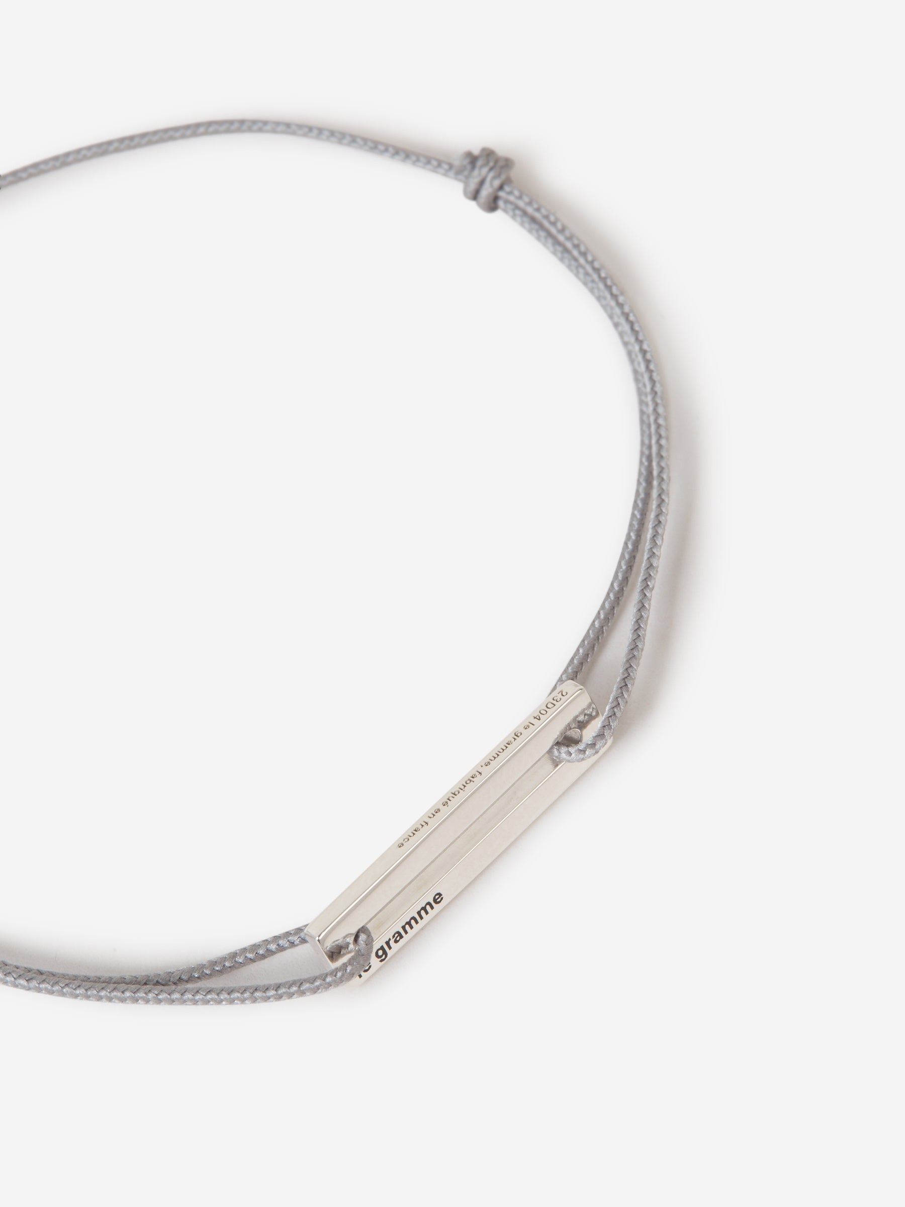 Outlet online Le Gramme Hombre Pulsera Cordón Ajustable color Plateado sku 682-000623 01 - Foto 3