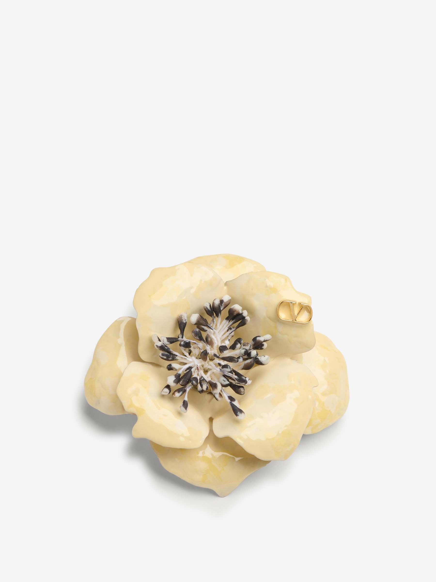 Outlet online Valentino Garavani Hombre Pasador Corbata Fleur Lumineuse color Amarillo Claro sku 682-000870 01 - Foto 1