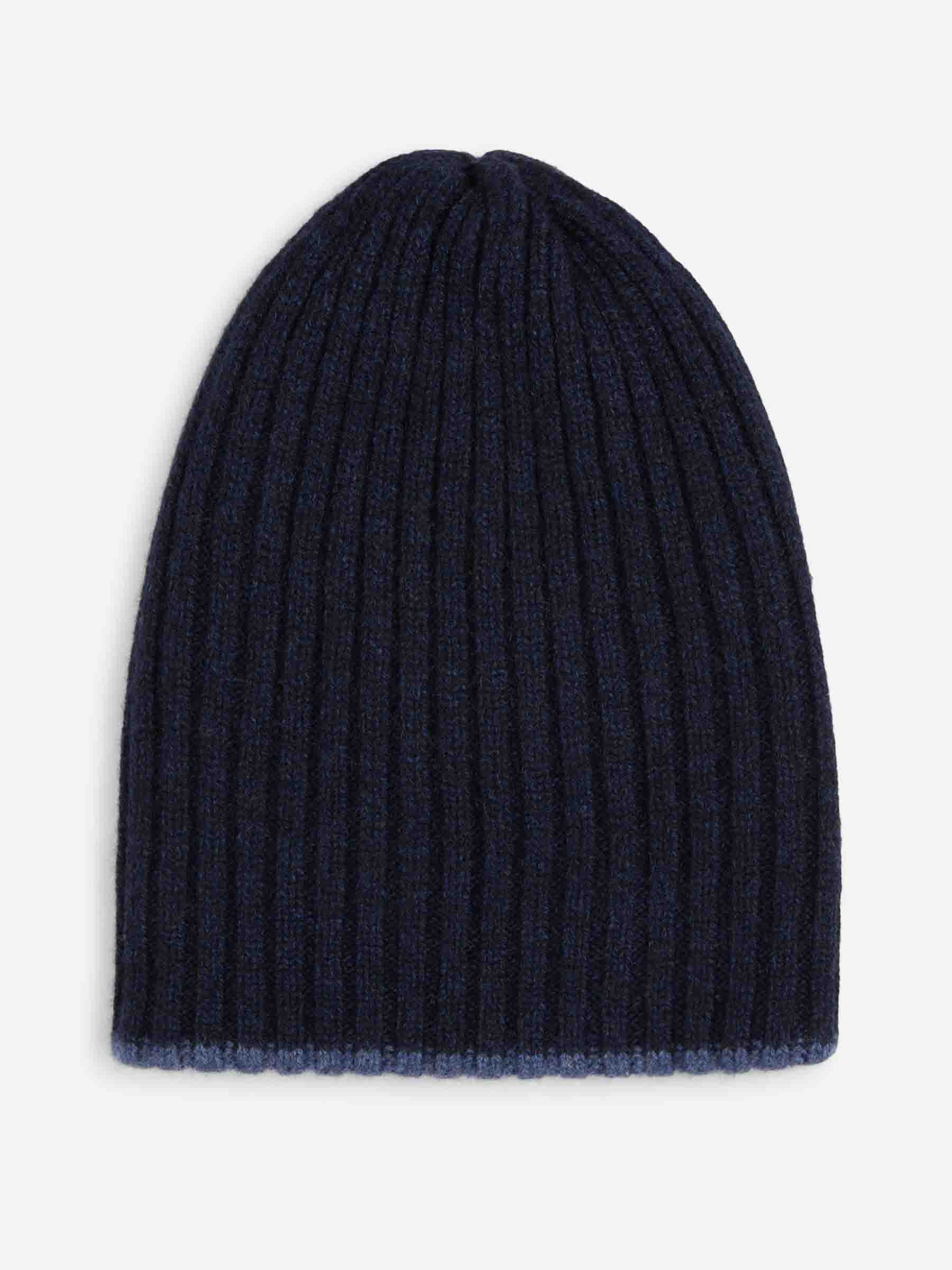 Outlet online Fedeli Hombre Gorro Double Cashmere color Azul Marino sku 689-000029 01 - Foto 1