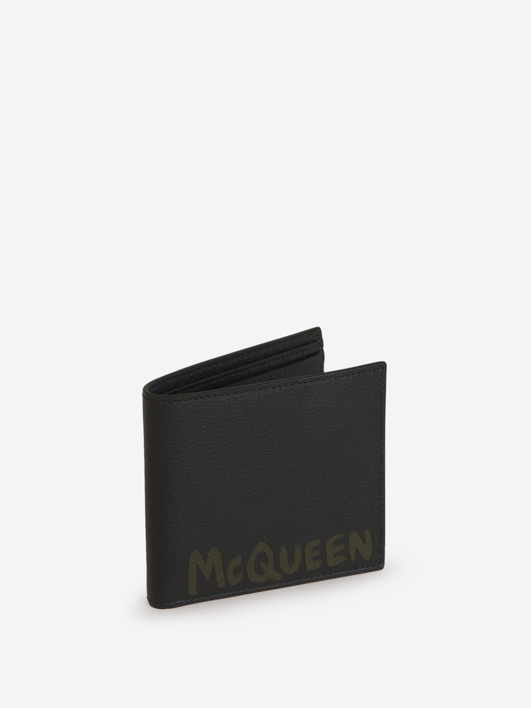 Outlet online McQueen Hombre Cartera Piel Logo color Negro sku 691-001261 01 - Foto 2