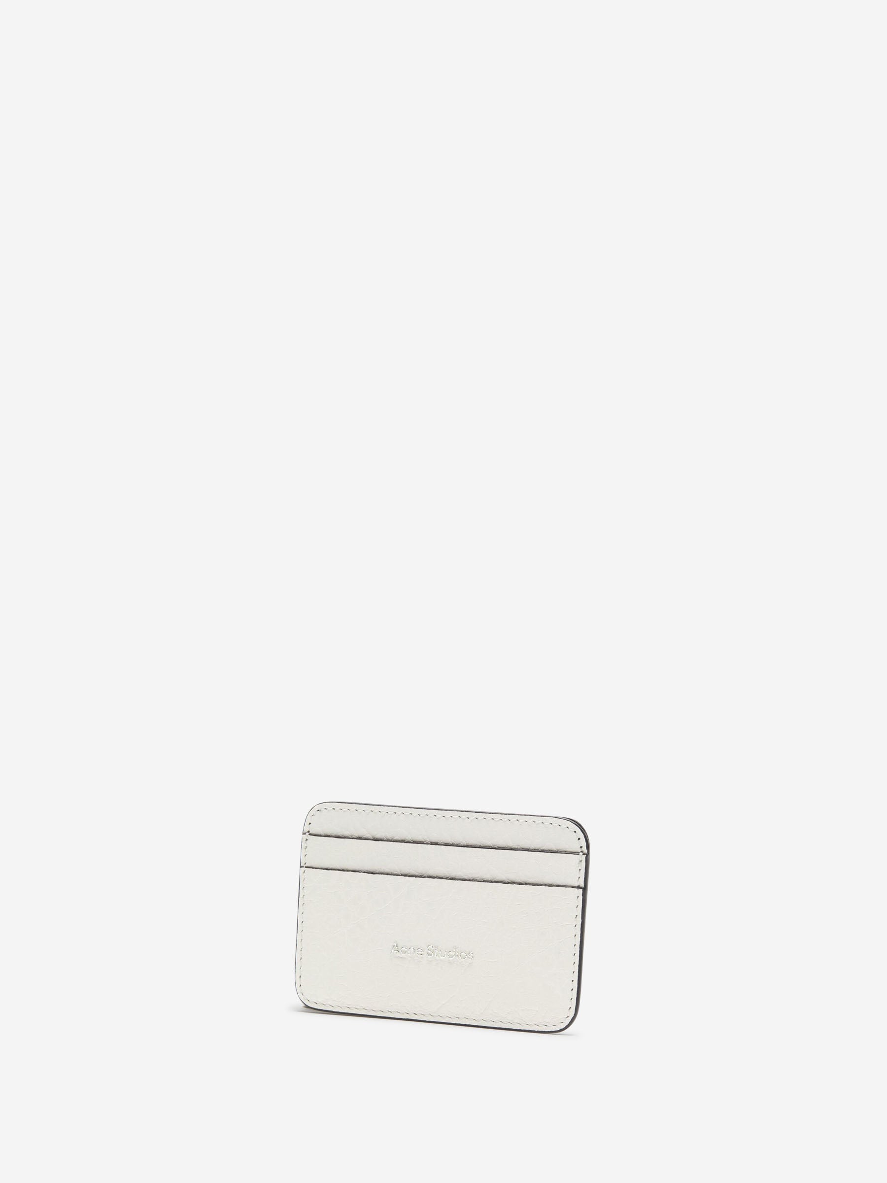 Outlet online Acne Studios Hombre Tarjetero Logo Piel color Blanco sku 691-001358 01 - Foto 2