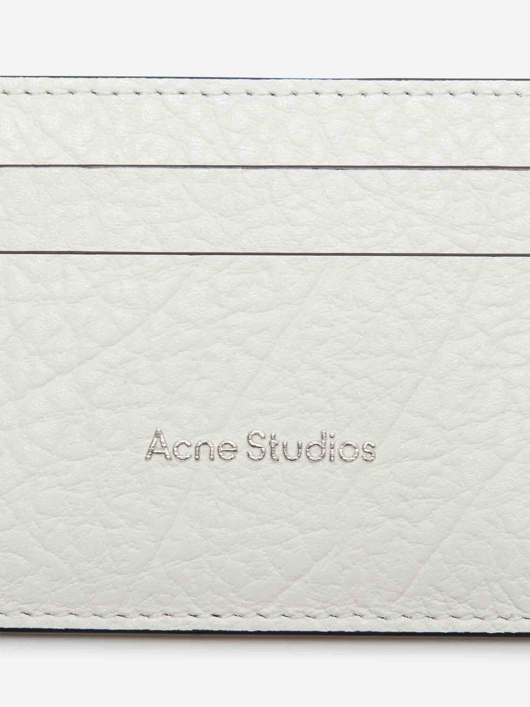 Outlet online Acne Studios Hombre Tarjetero Logo Piel color Blanco sku 691-001358 01 - Foto 3
