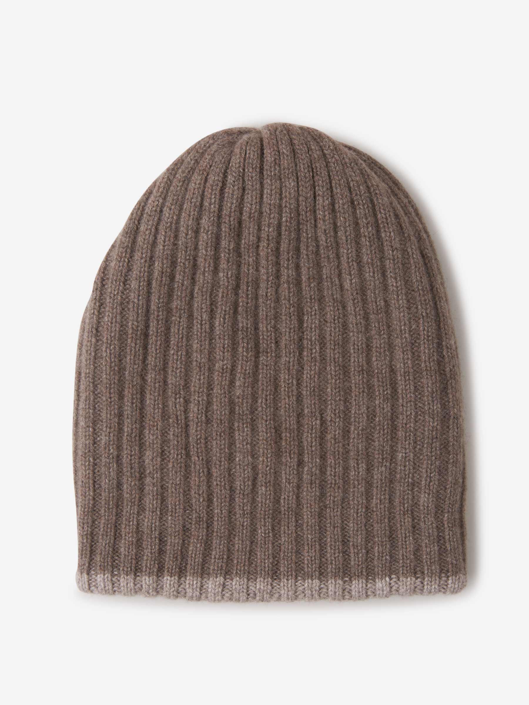 Outlet online Fedeli Hombre Gorro Cashmere Canalé color Gris Piedra sku 695-000750 03 - Foto 1