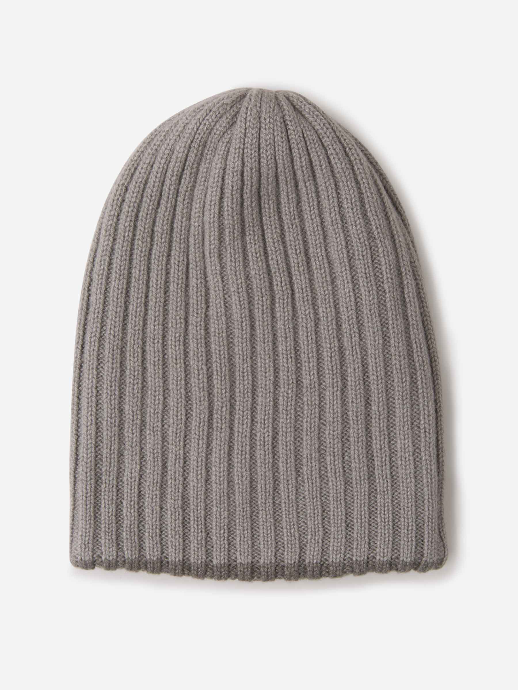 Outlet online Fedeli Hombre Gorro Cashmere Canalé color Gris Piedra sku 695-000750 03 - Foto 7