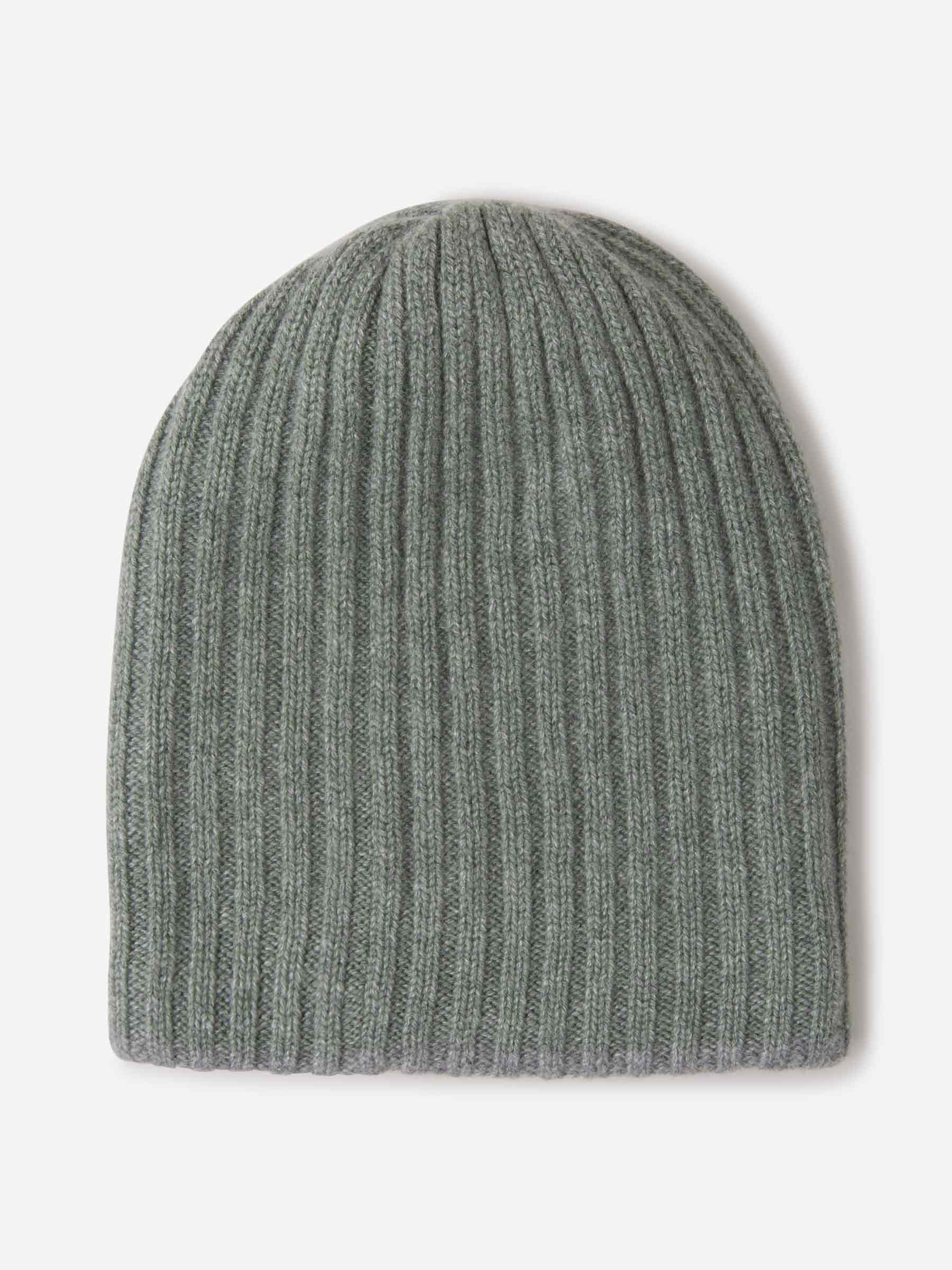Outlet online Fedeli Hombre Gorro Cashmere Canalé color Gris Piedra sku 695-000750 03 - Foto 11