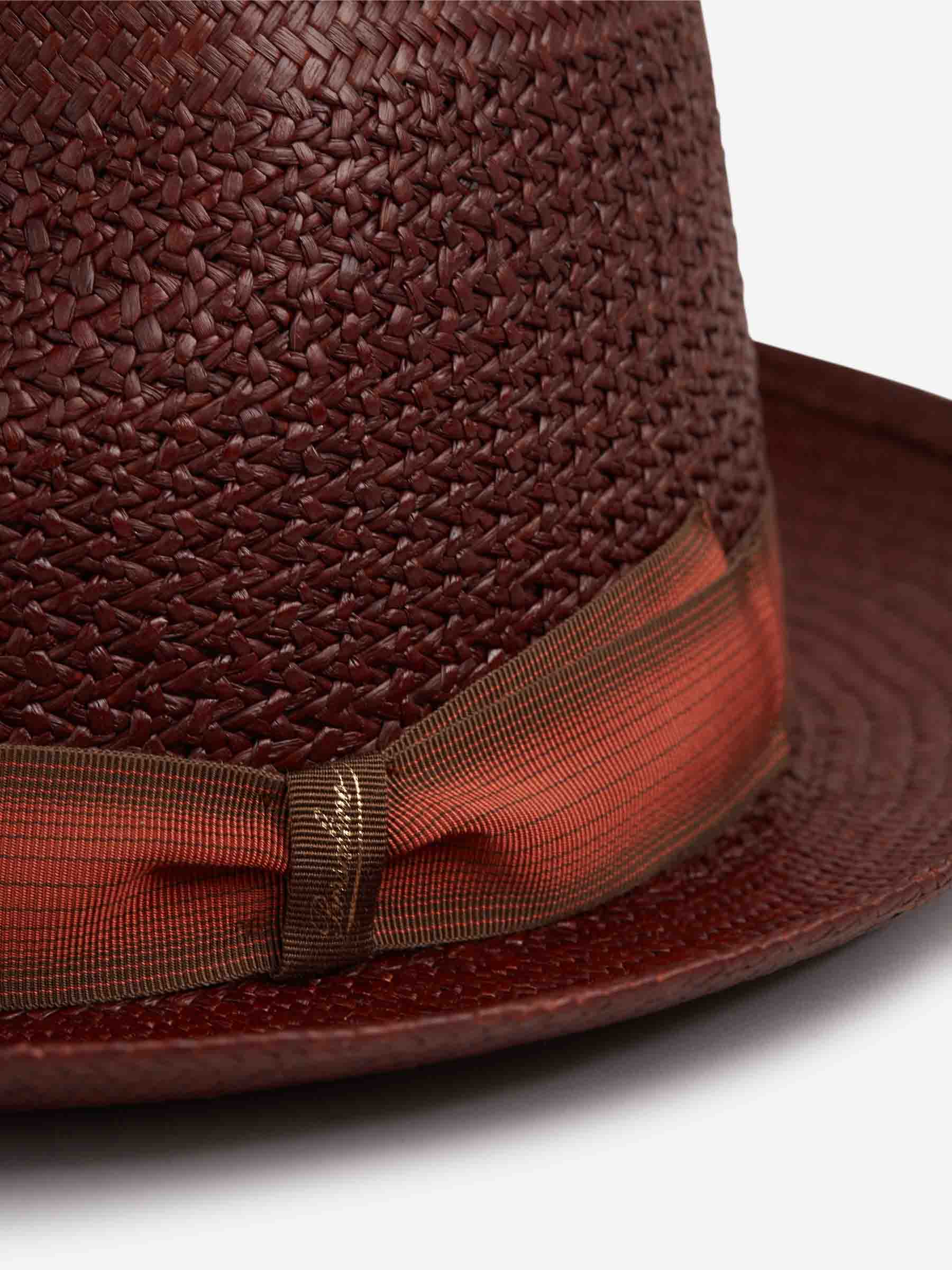 Borsalino Hombre Barcelona Sombrero Federico Panama Fantasia color Marrón Oscuro sku 695-001789 01 - Foto 5