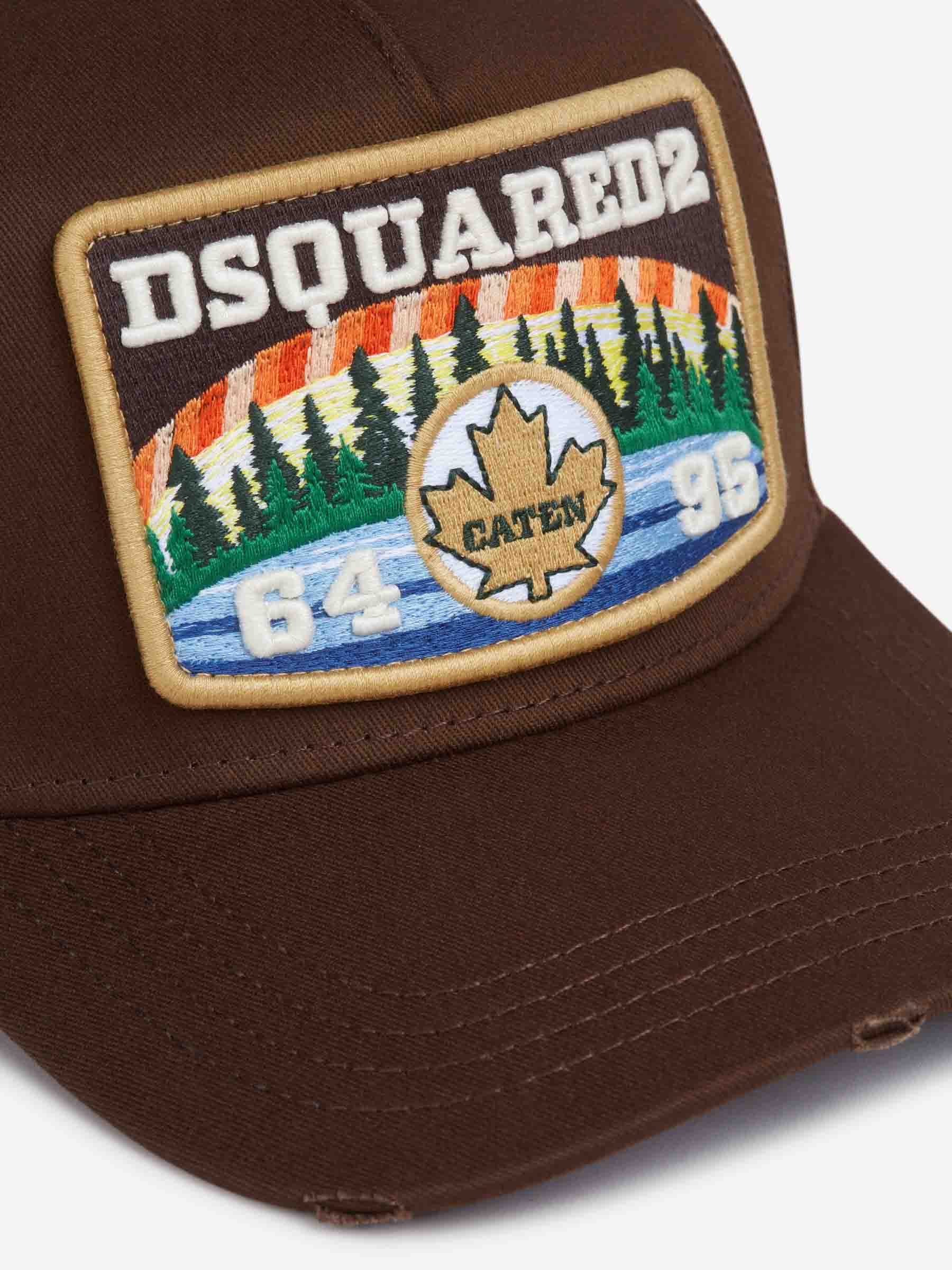 Outlet online Dsquared2 Hombre Gorra Bordado color Marrón Oscuro sku 695-001840 01 - Foto 4